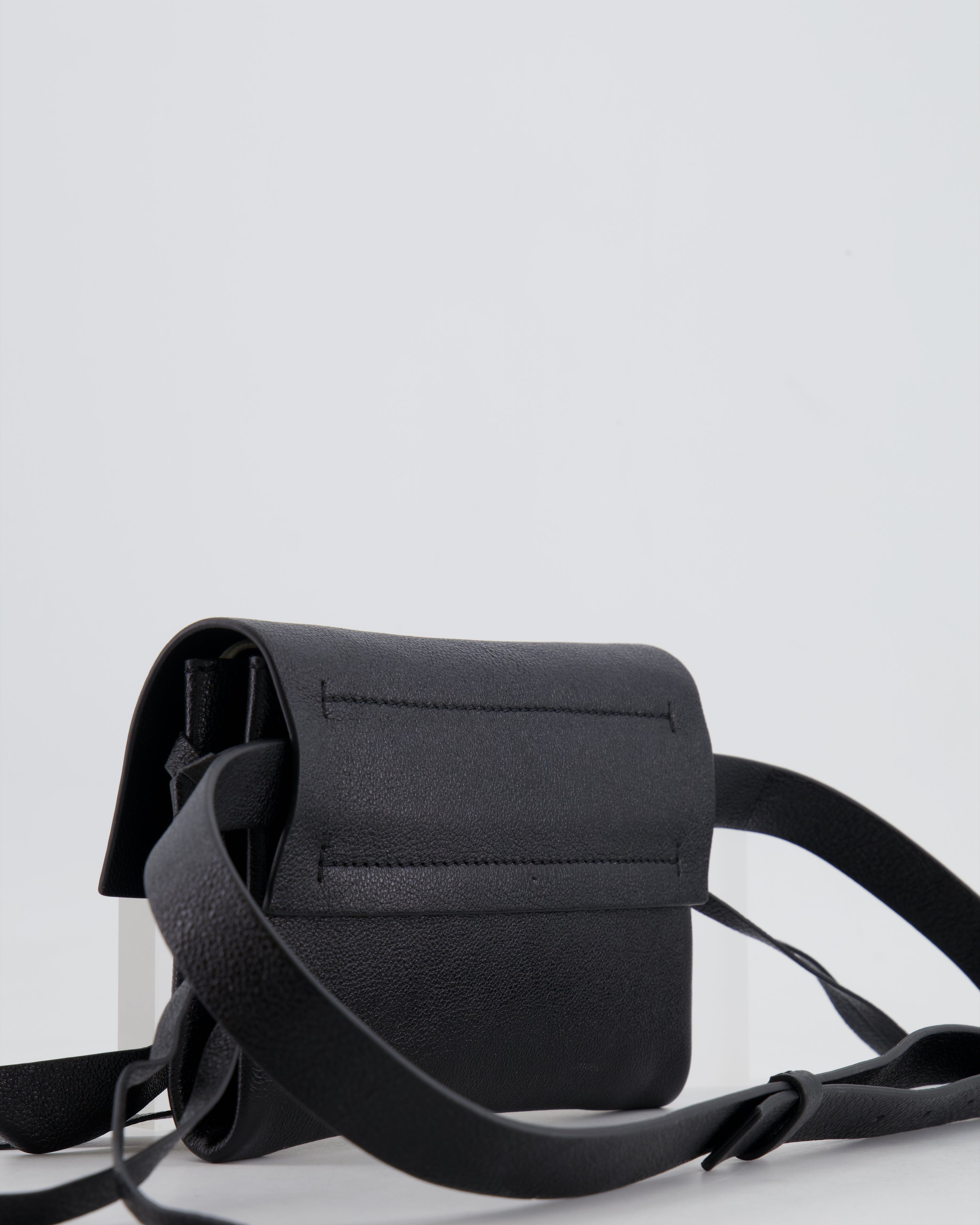 Valentino Black Leather VSling Belt Bag with Gold Logo RRP £1,450
