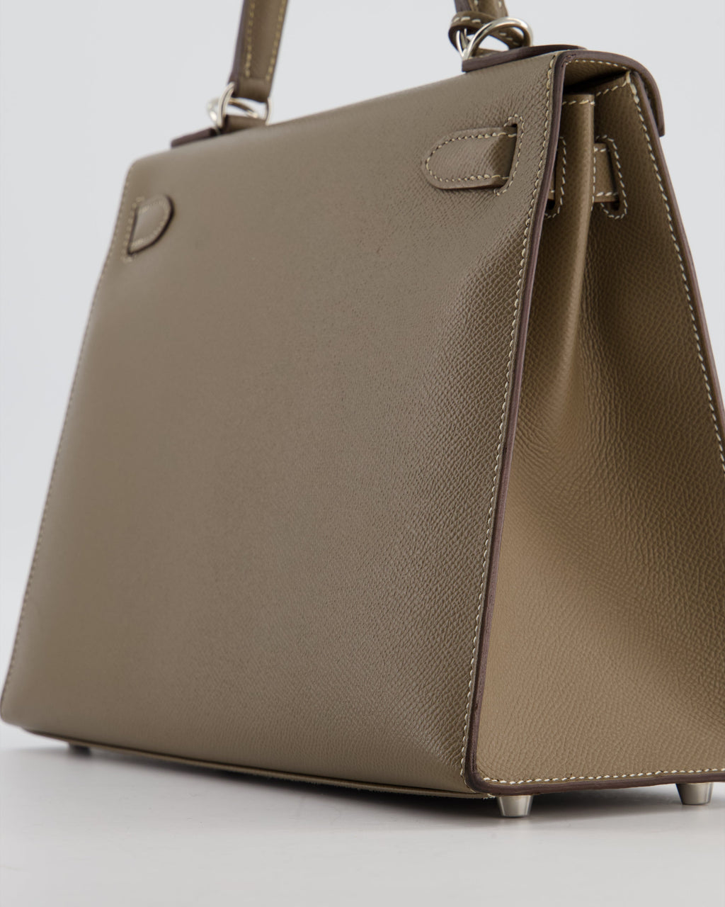 Hermès Kelly 28 Sellier Bag in Etoupe Epsom Leather with Palladium Hardware