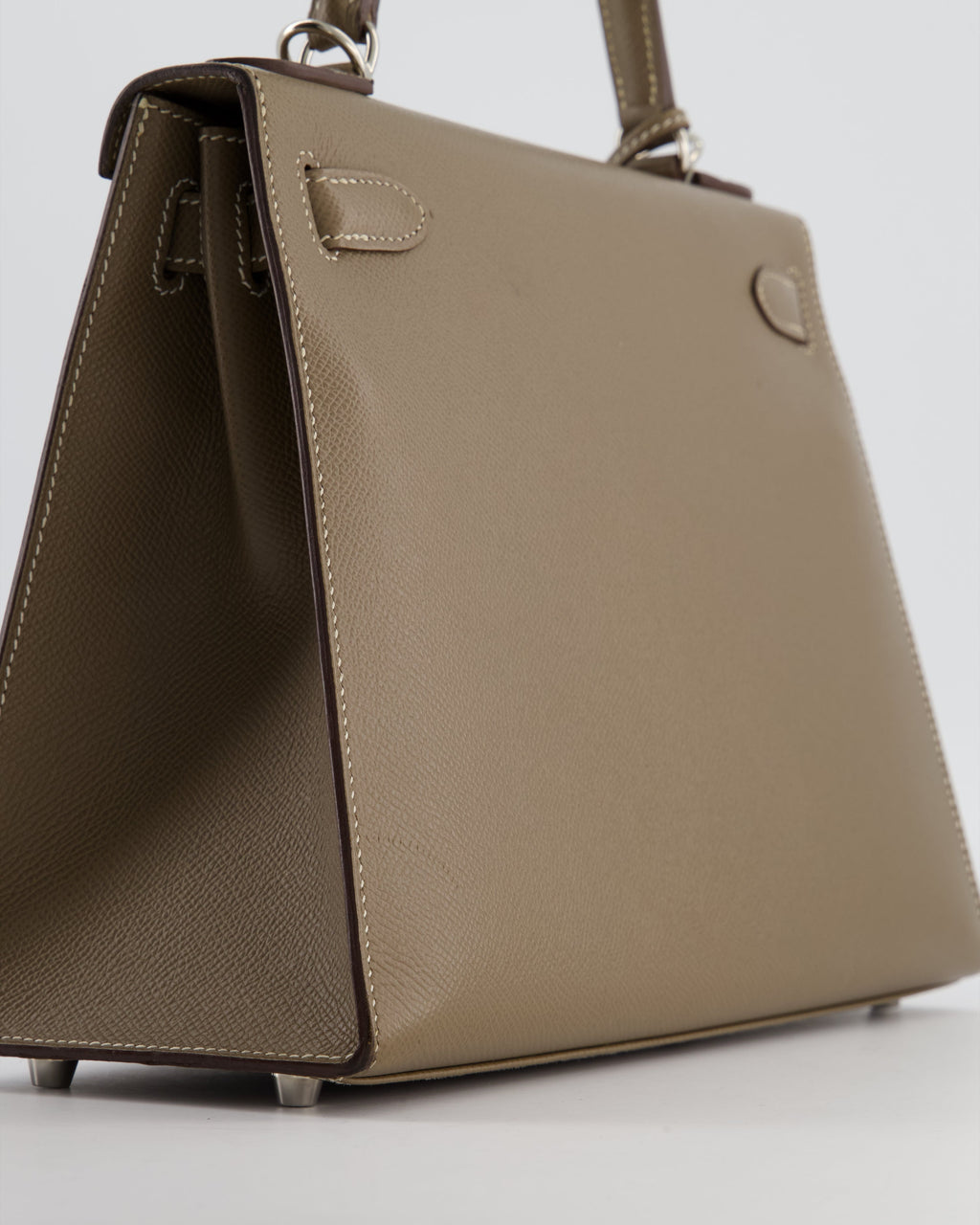 Hermès Kelly 28 Sellier Bag in Etoupe Epsom Leather with Palladium Hardware