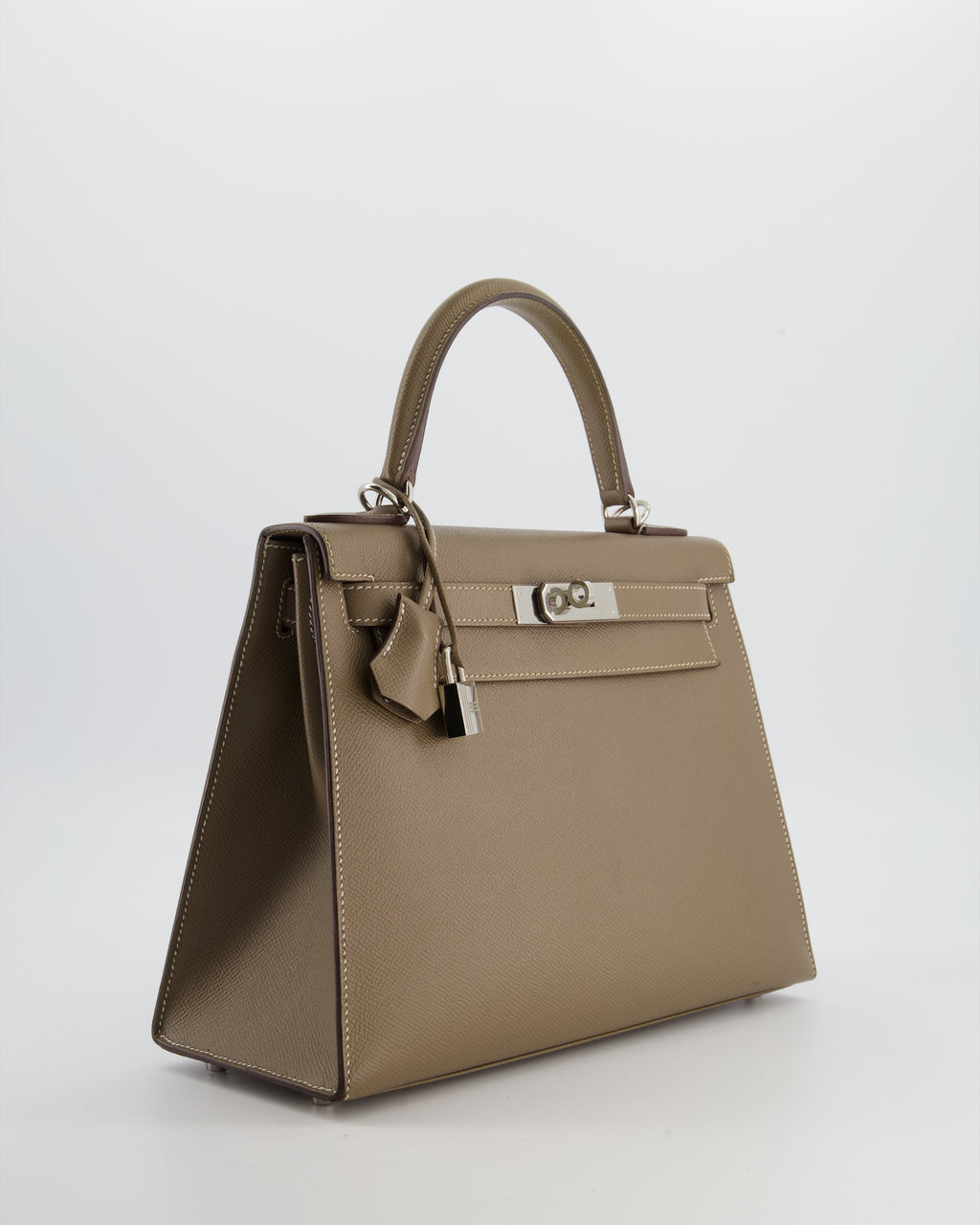 Hermès Kelly 28 Sellier Bag in Etoupe Epsom Leather with Palladium Hardware