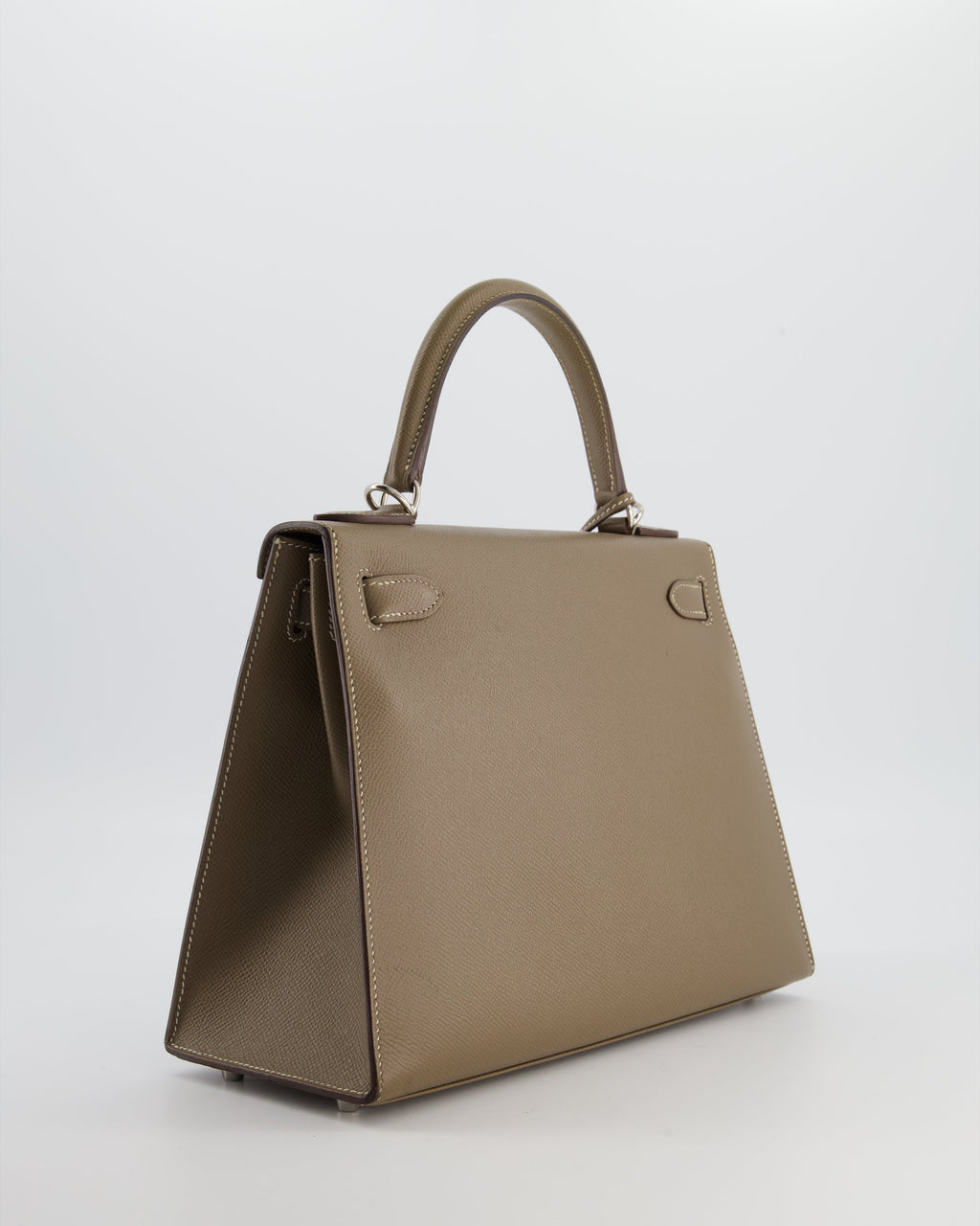 Hermès Kelly 28 Sellier Bag in Etoupe Epsom Leather with Palladium Hardware