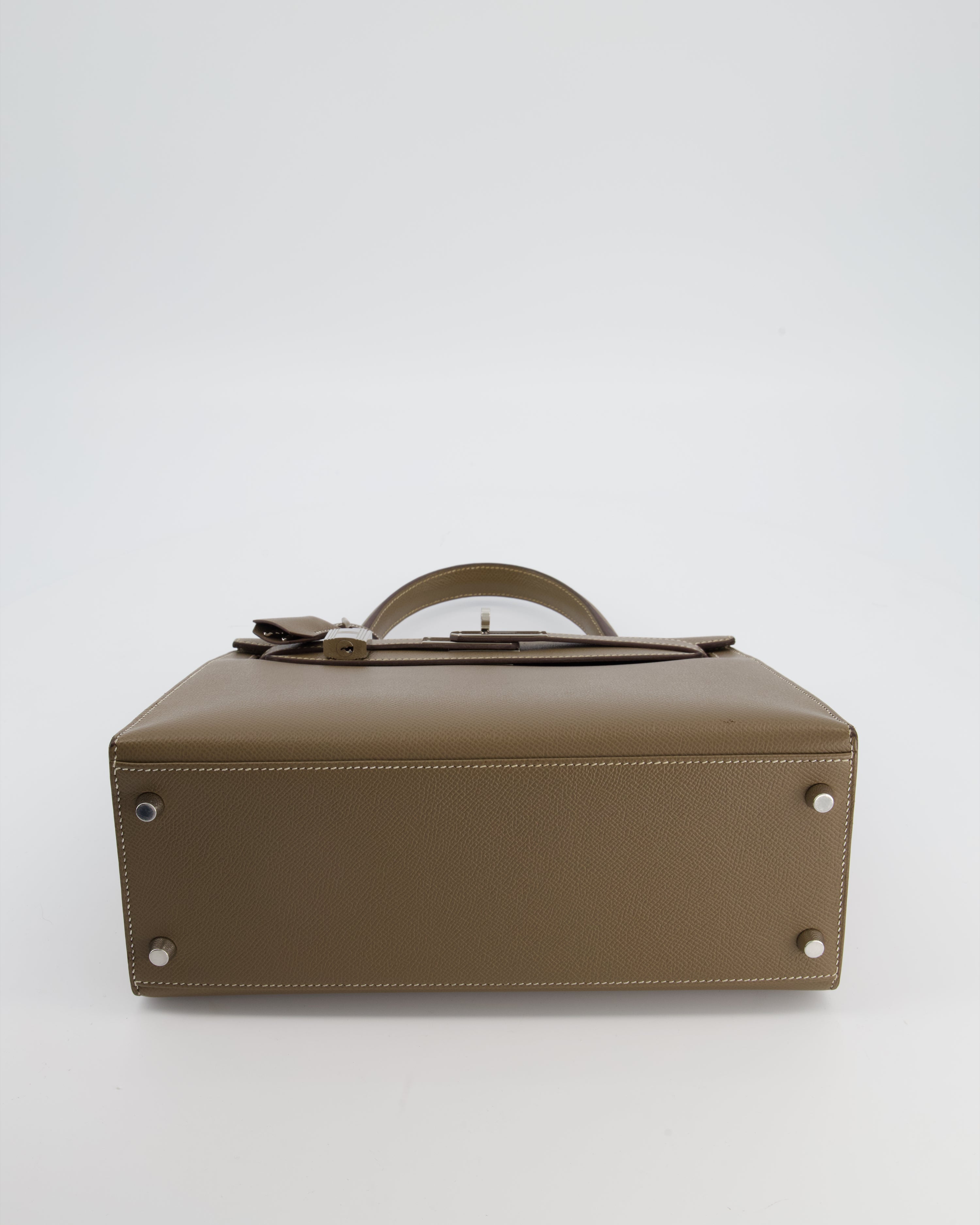 Hermès Kelly 28 Sellier Bag in Etoupe Epsom Leather with Palladium Hardware