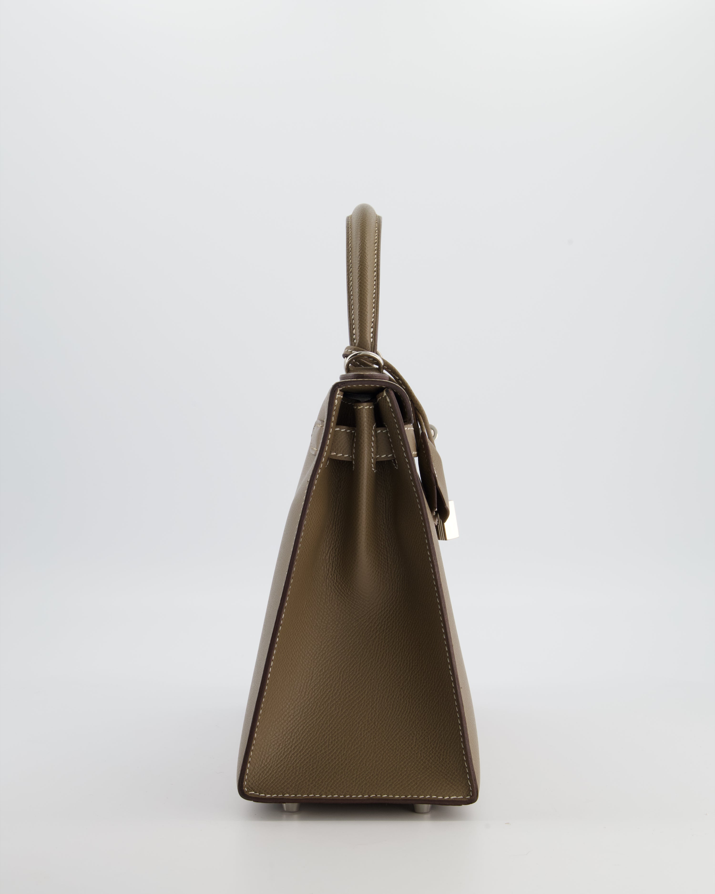 Hermès Kelly 28 Sellier Bag in Etoupe Epsom Leather with Palladium Hardware