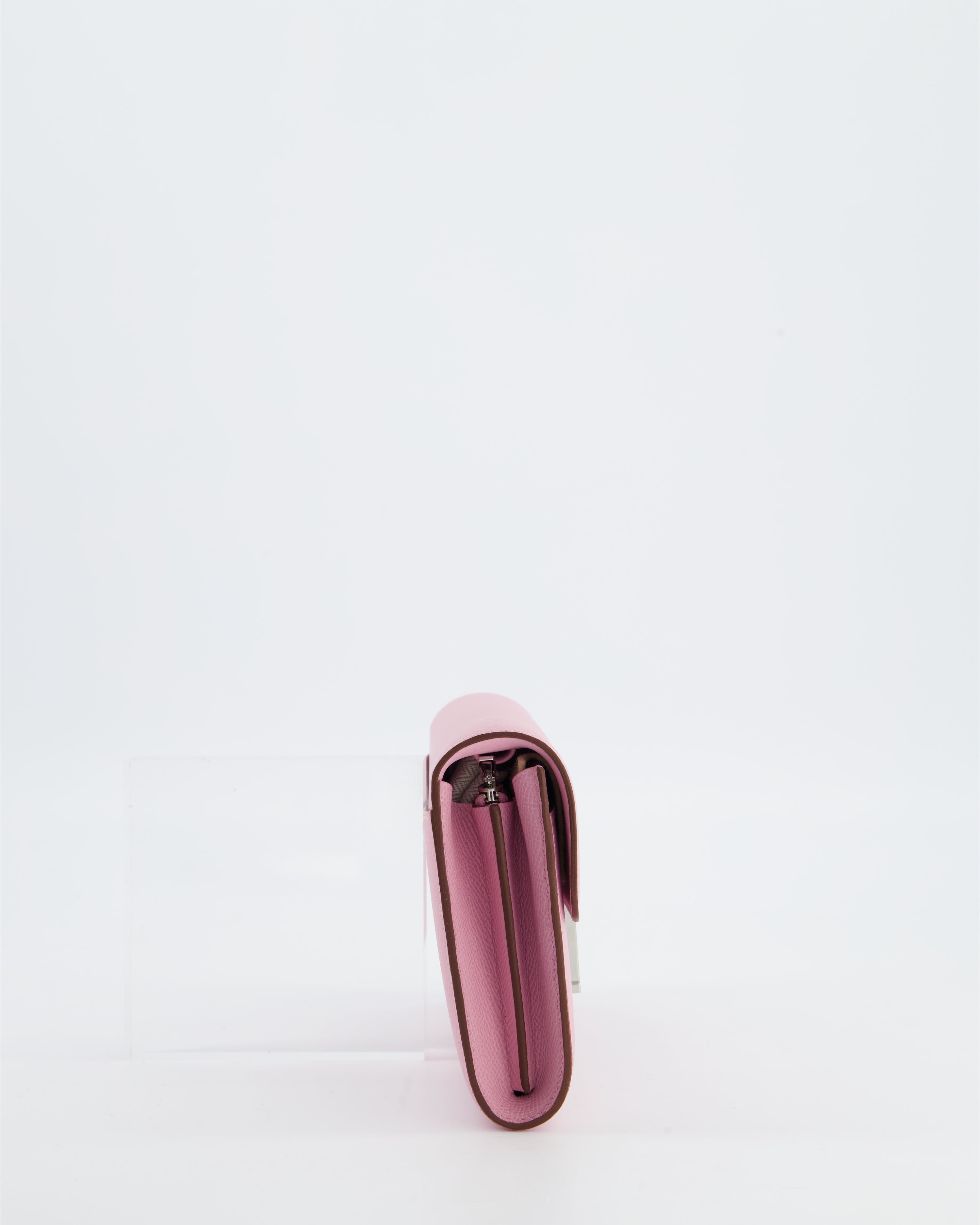 Hermès Constance To Go Bag in Mauve Sylvestre Epsom Leather with Palladium Hardware