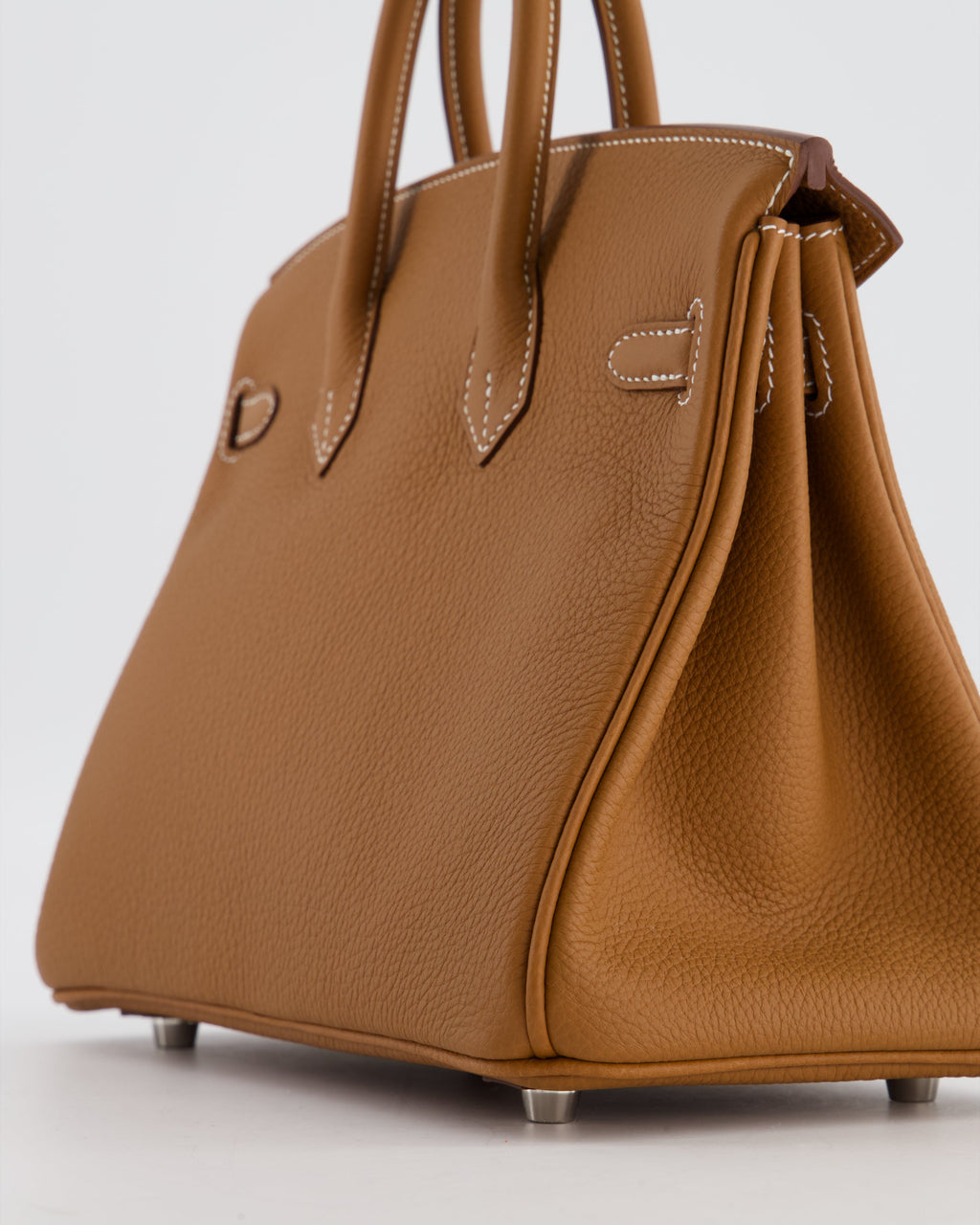 *HOT* Hermès Birkin 25 Retourne Bag in Gold Togo Leather with Palladium Hardware