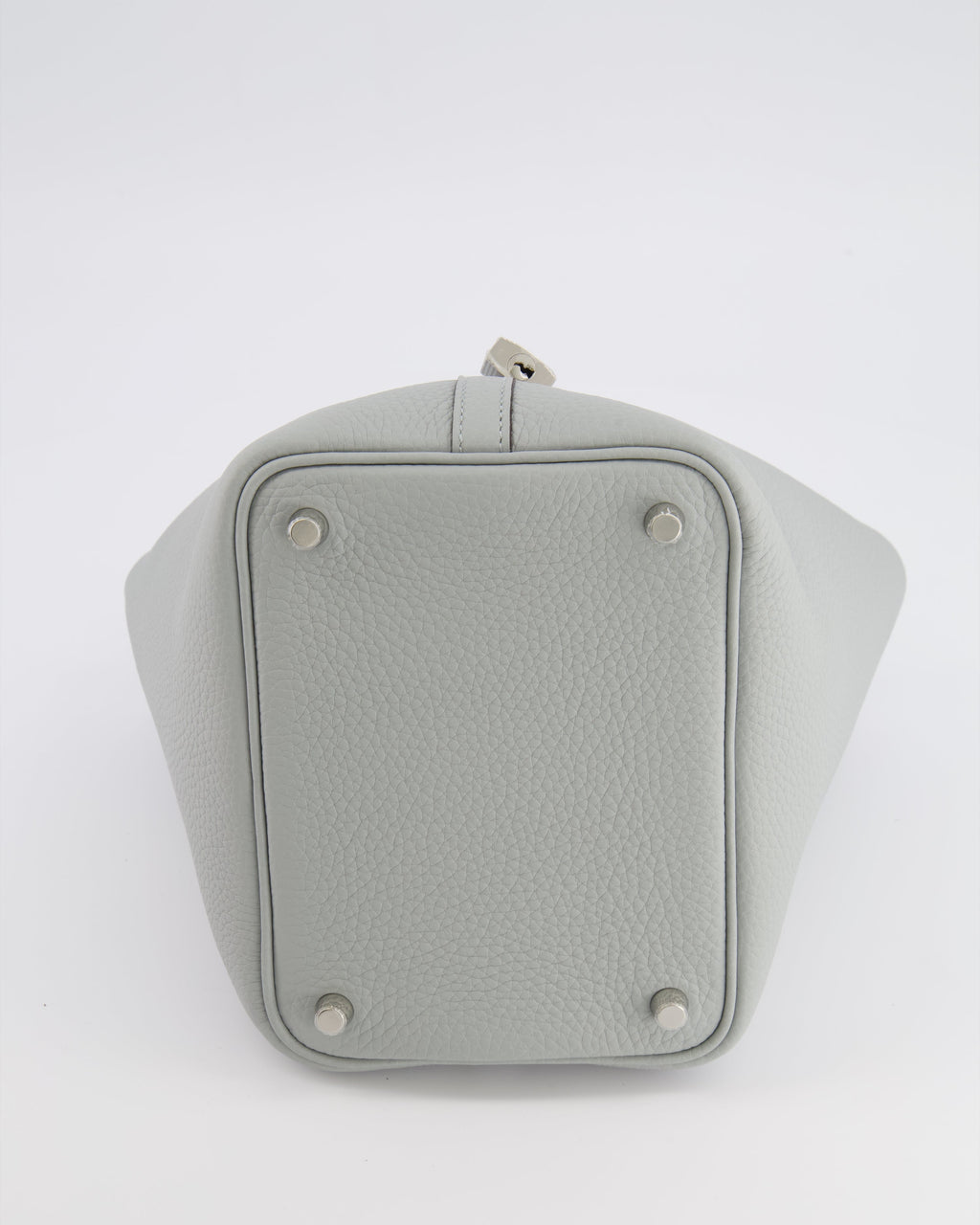 *HOT* Hermès Picotin Lock Bag 18cm in Bleu Glacier Clemence Leather with Palladium Hardware