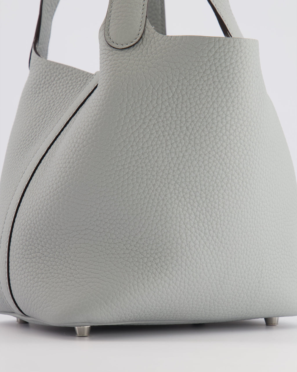 *HOT* Hermès Picotin Lock Bag 18cm in Bleu Glacier Clemence Leather with Palladium Hardware