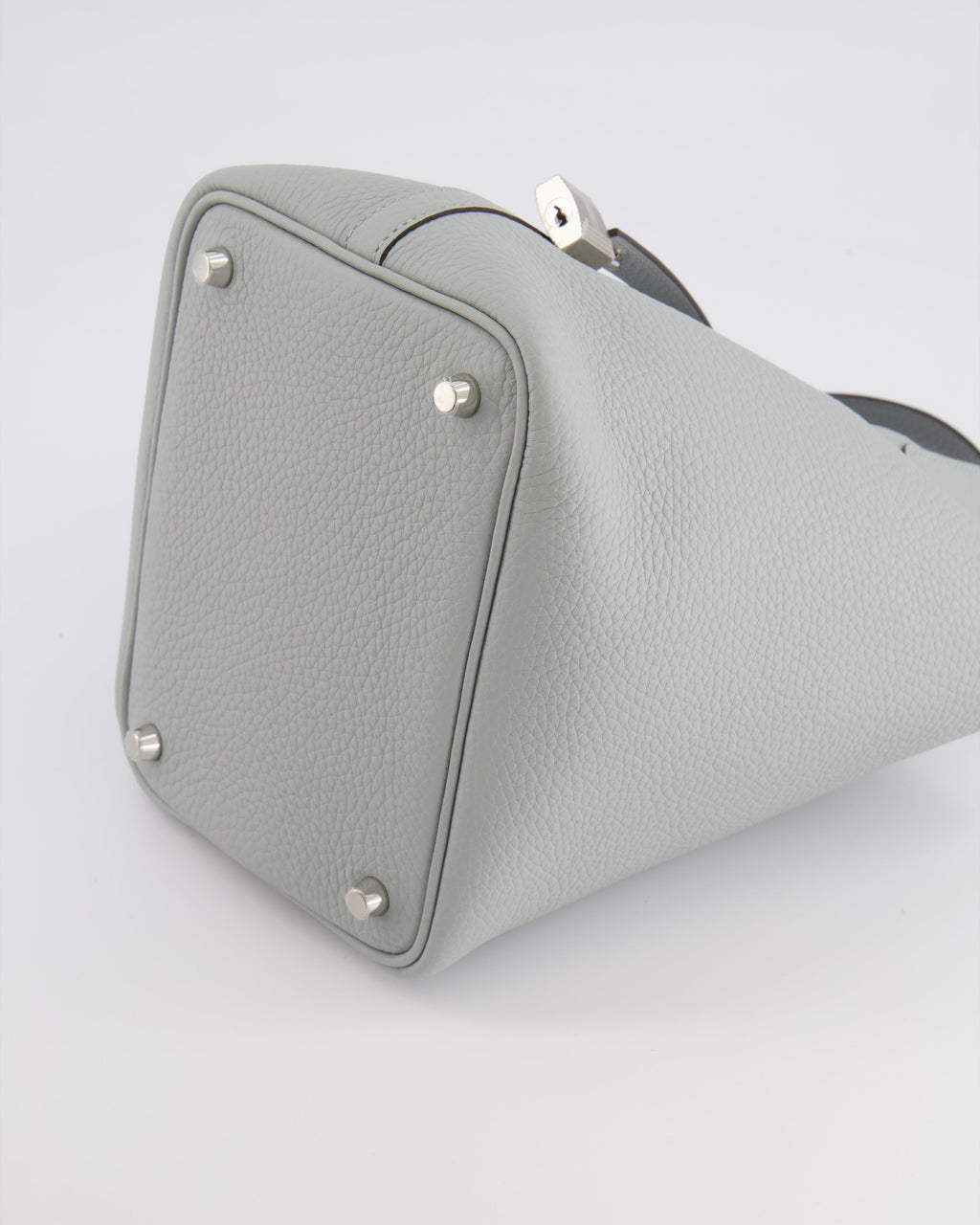 *HOT* Hermès Picotin Lock Bag 18cm in Bleu Glacier Clemence Leather with Palladium Hardware
