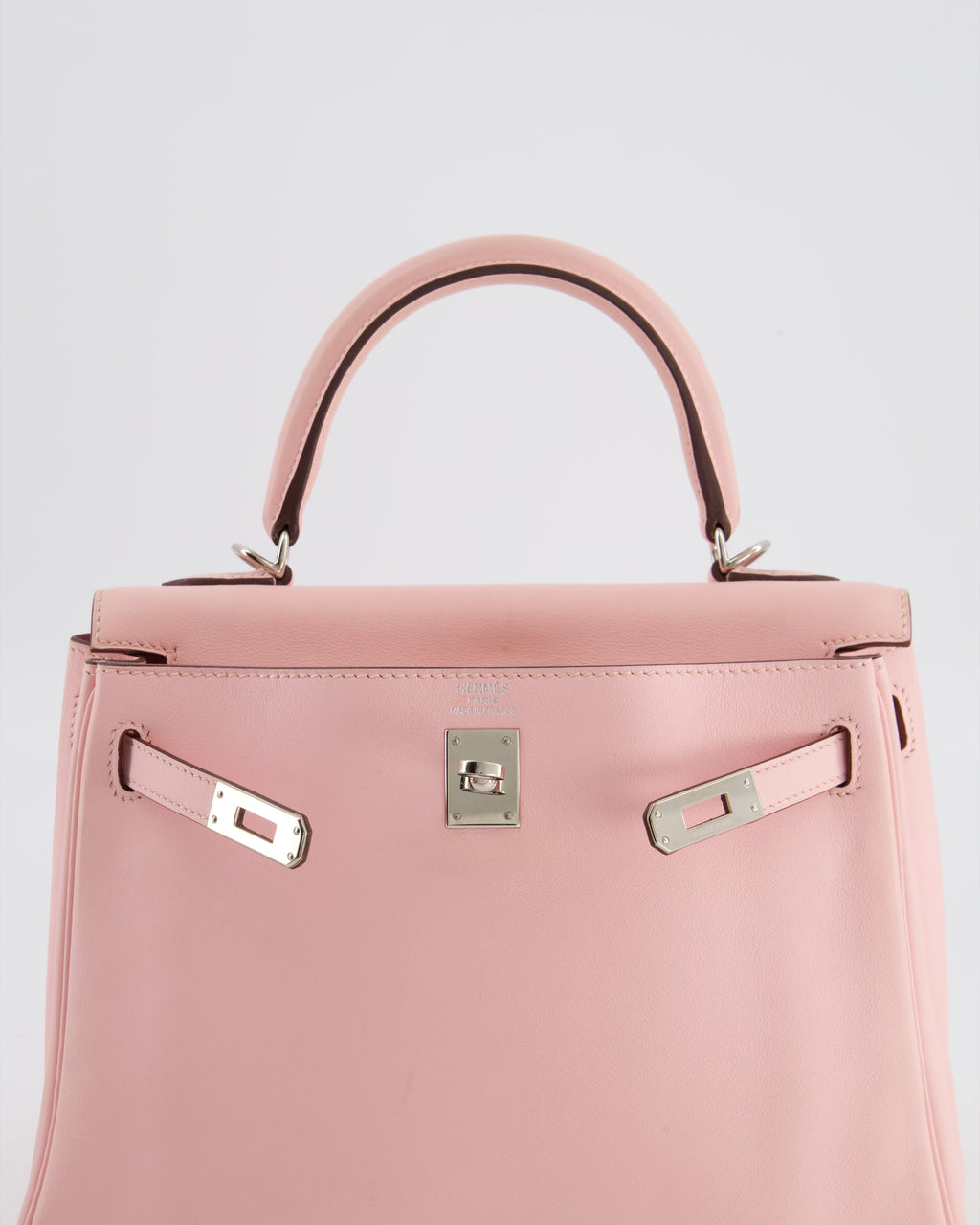 Hermès Kelly 25 Retourne Bag in Rose Sakura Swift Leather with Palladium Hardware