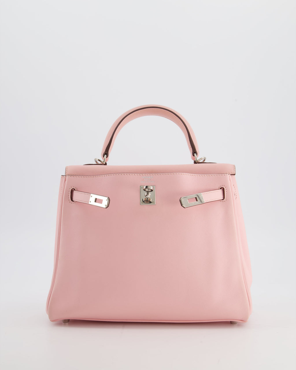 Hermès Kelly 25 Retourne Bag in Rose Sakura Swift Leather with Palladium Hardware
