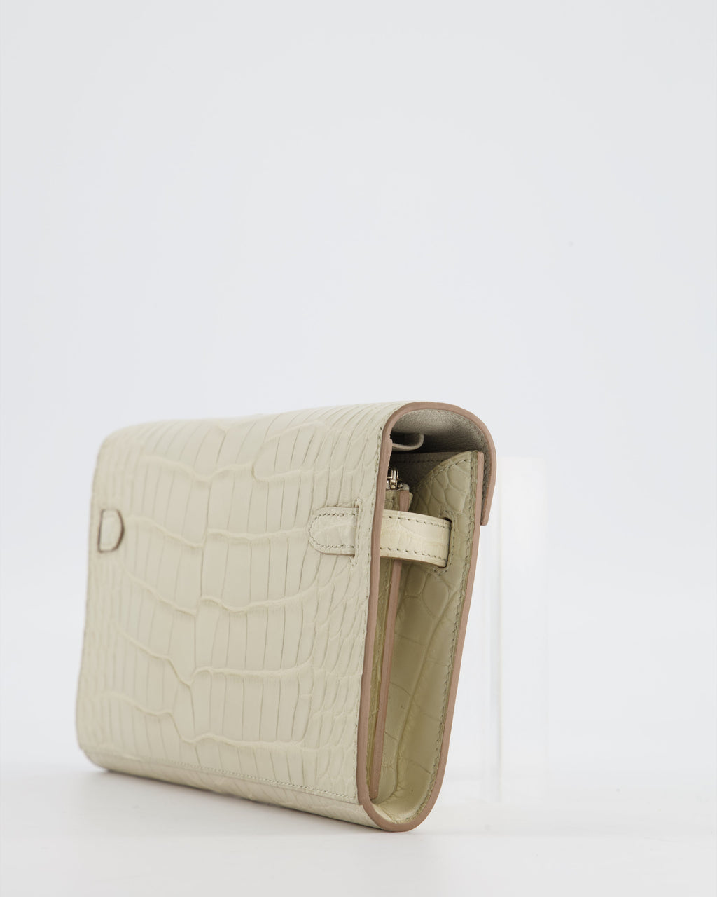 Hermès Kelly To Go Bag in Beton Alligator Mississippiensis Leather with Palladium Hardware