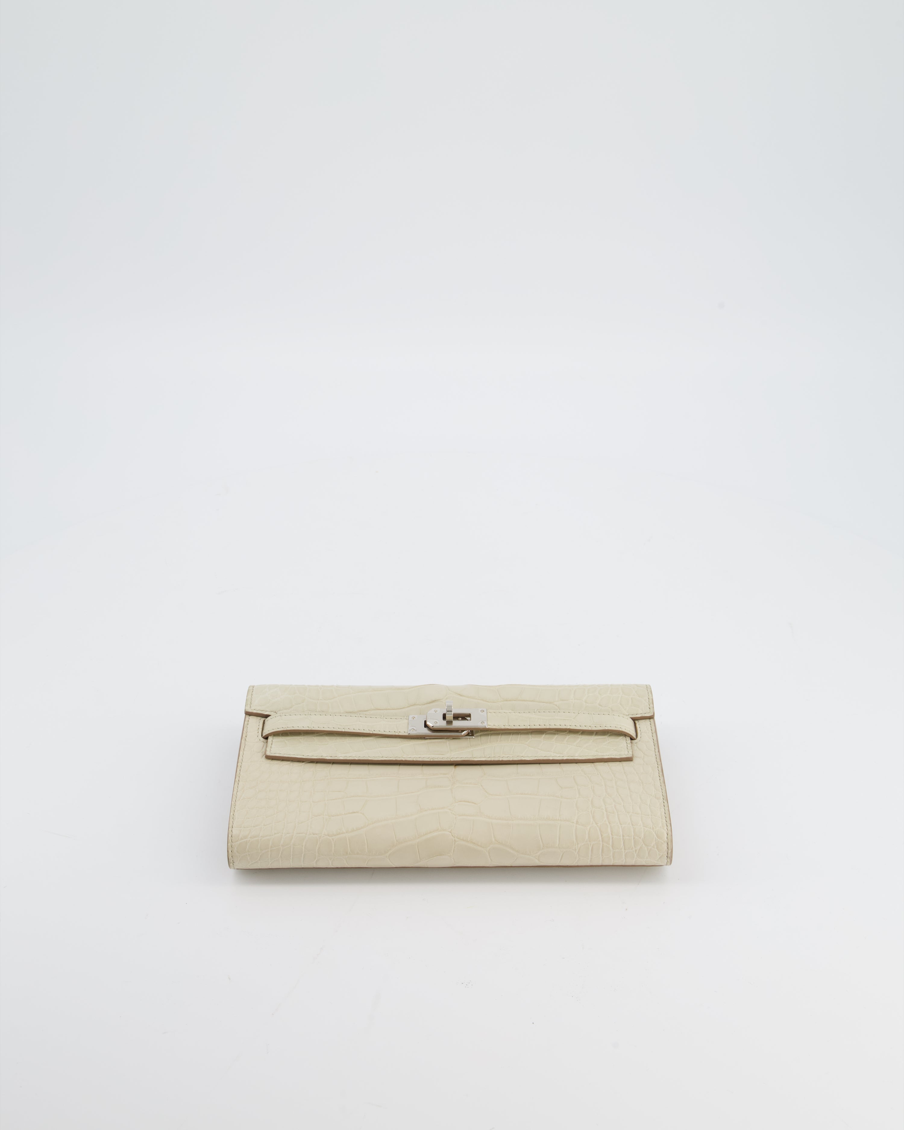 Hermès Kelly To Go Bag in Beton Alligator Mississippiensis Leather with Palladium Hardware