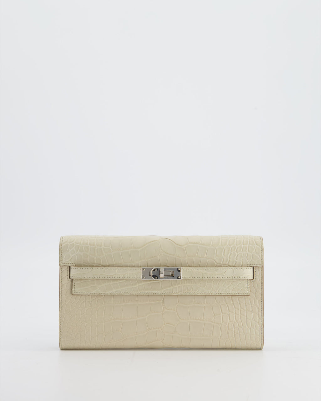Hermès Kelly To Go Bag in Beton Alligator Mississippiensis Leather with Palladium Hardware