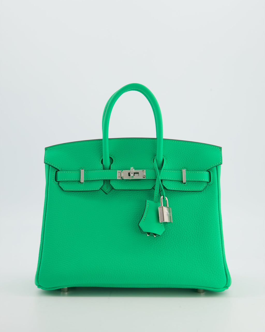 Hermès Birkin 25 Retourne Bag in Vert Comics Togo Leather with Palladium Hardware
