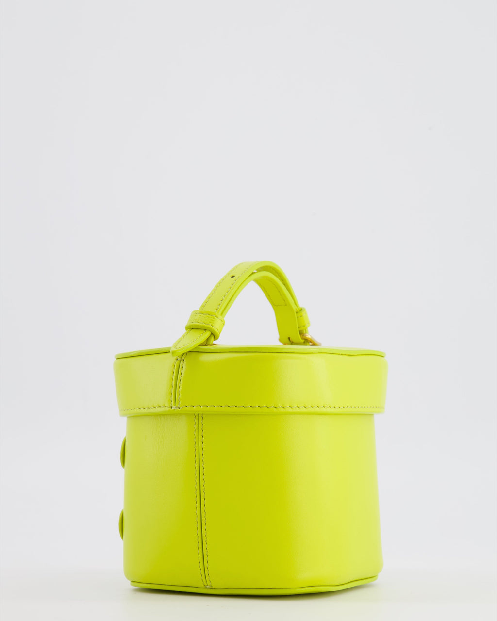 Celine Lime Yellow Leather Small Box Cuir Triomphe Bag