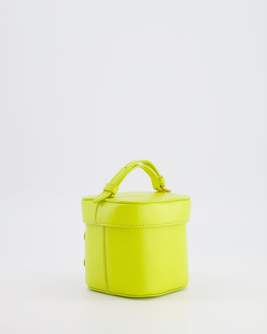 Celine Lime Yellow Leather Small Box Cuir Triomphe Bag