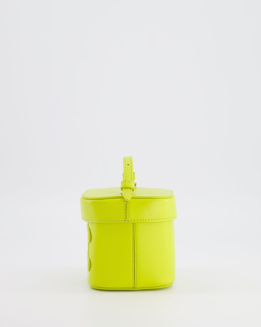 Celine Lime Yellow Leather Small Box Cuir Triomphe Bag