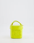 Celine Lime Yellow Leather Small Box Cuir Triomphe Bag