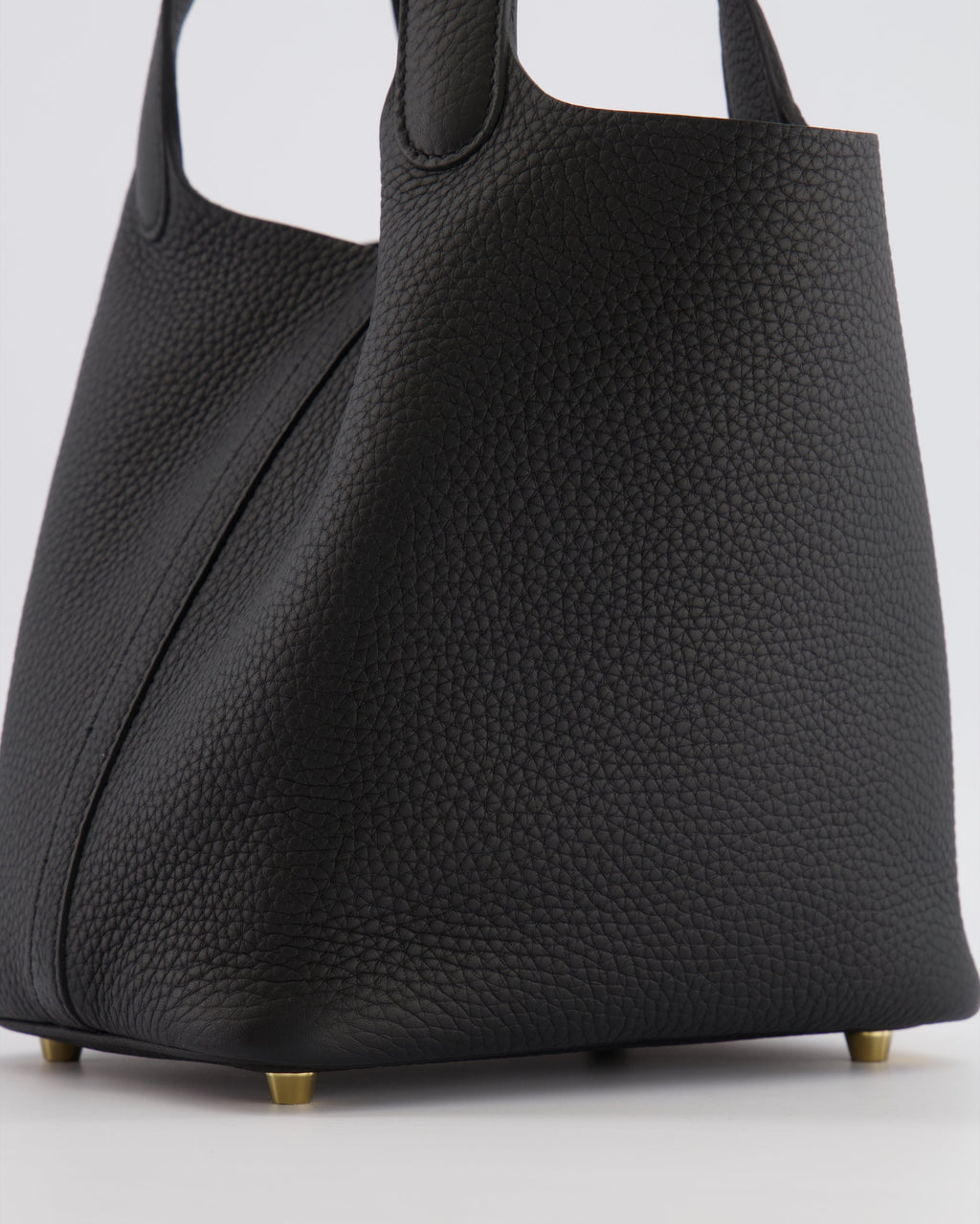 Hermès Picotin Lock Bag 18cm in Noir Clemence Leather with Gold Hardware