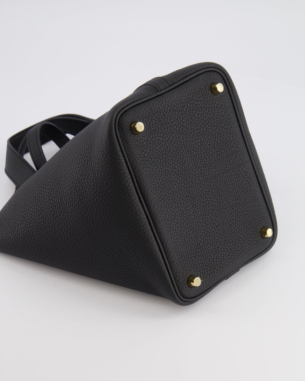 Hermès Picotin Lock Bag 18cm in Noir Clemence Leather with Gold Hardware