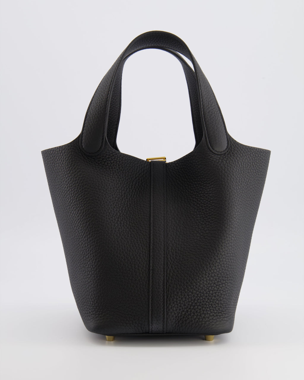 Hermès Picotin Lock Bag 18cm in Noir Clemence Leather with Gold Hardware