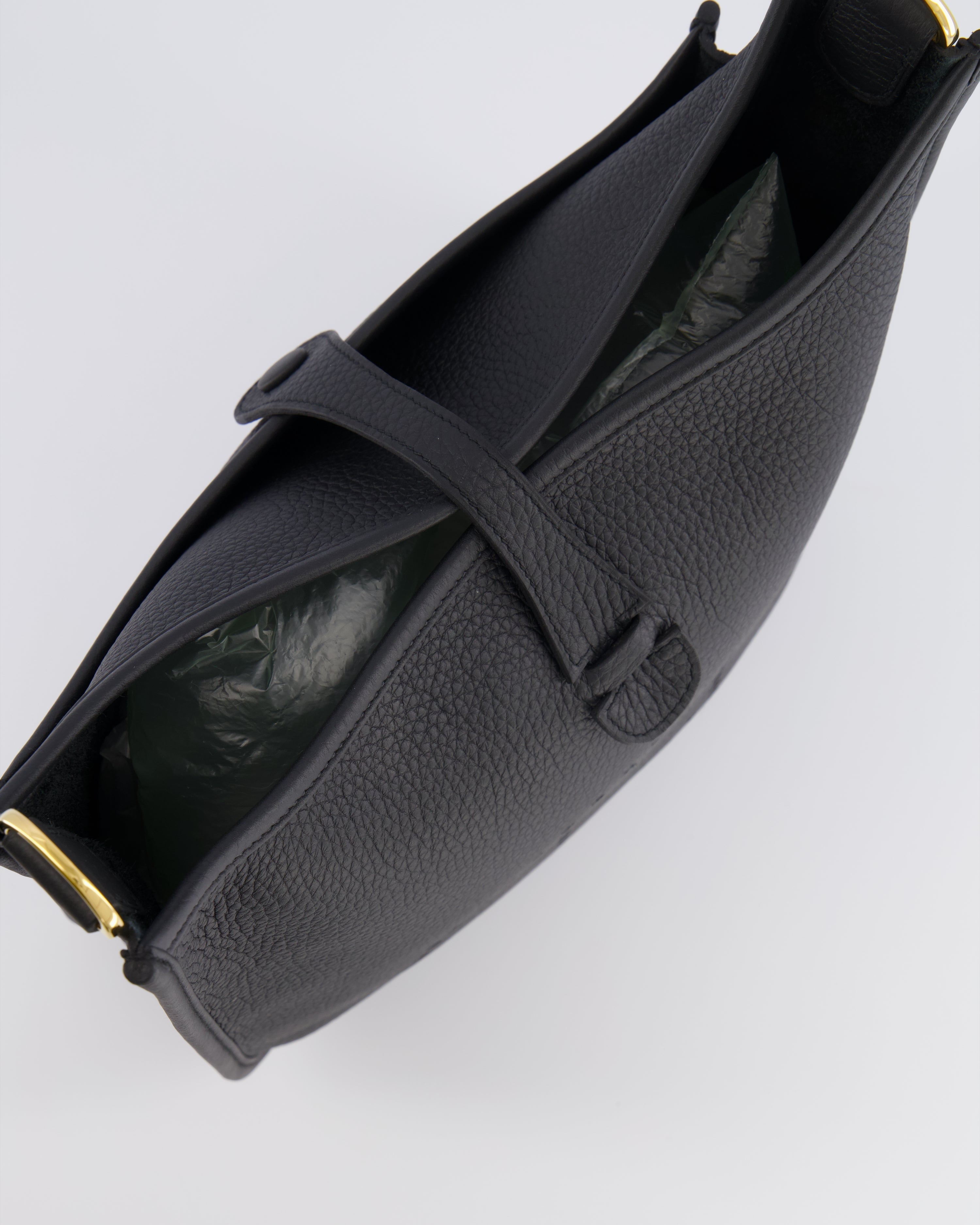 Hermès Evelyne III 29 Bag in Black Taurillon Clemence Leather with Gold Hardware