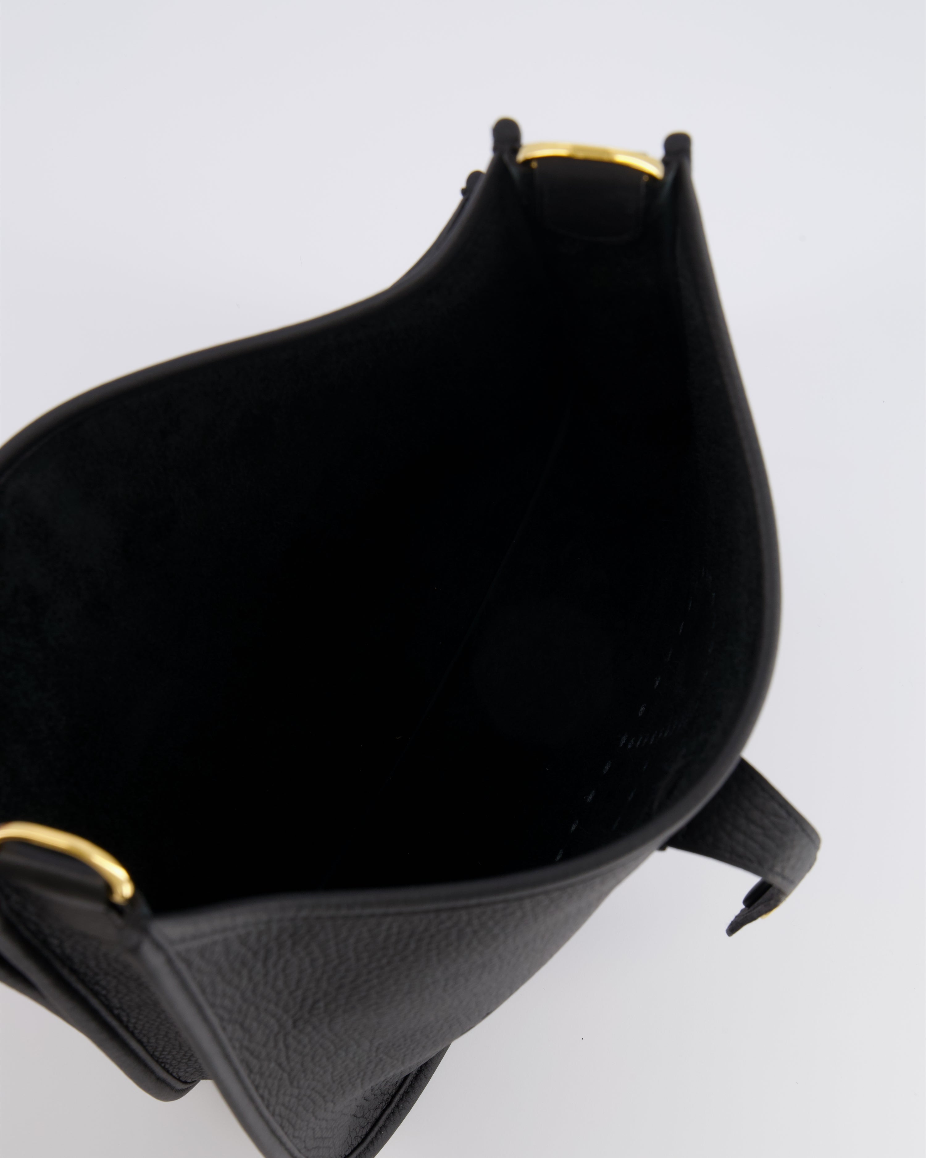 Hermès Evelyne III 29 Bag in Black Taurillon Clemence Leather with Gold Hardware