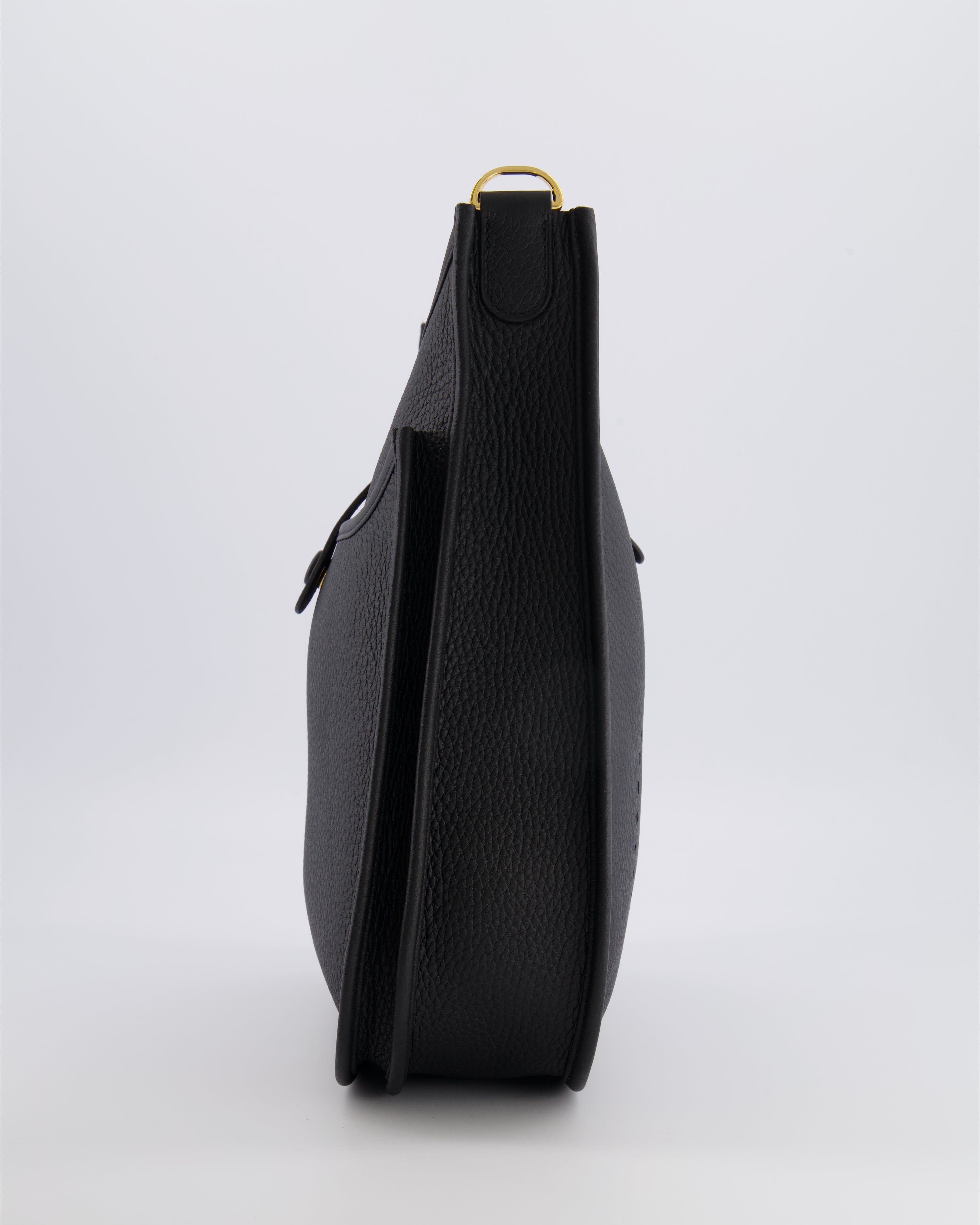 Hermès Evelyne III 29 Bag in Black Taurillon Clemence Leather with Gold Hardware