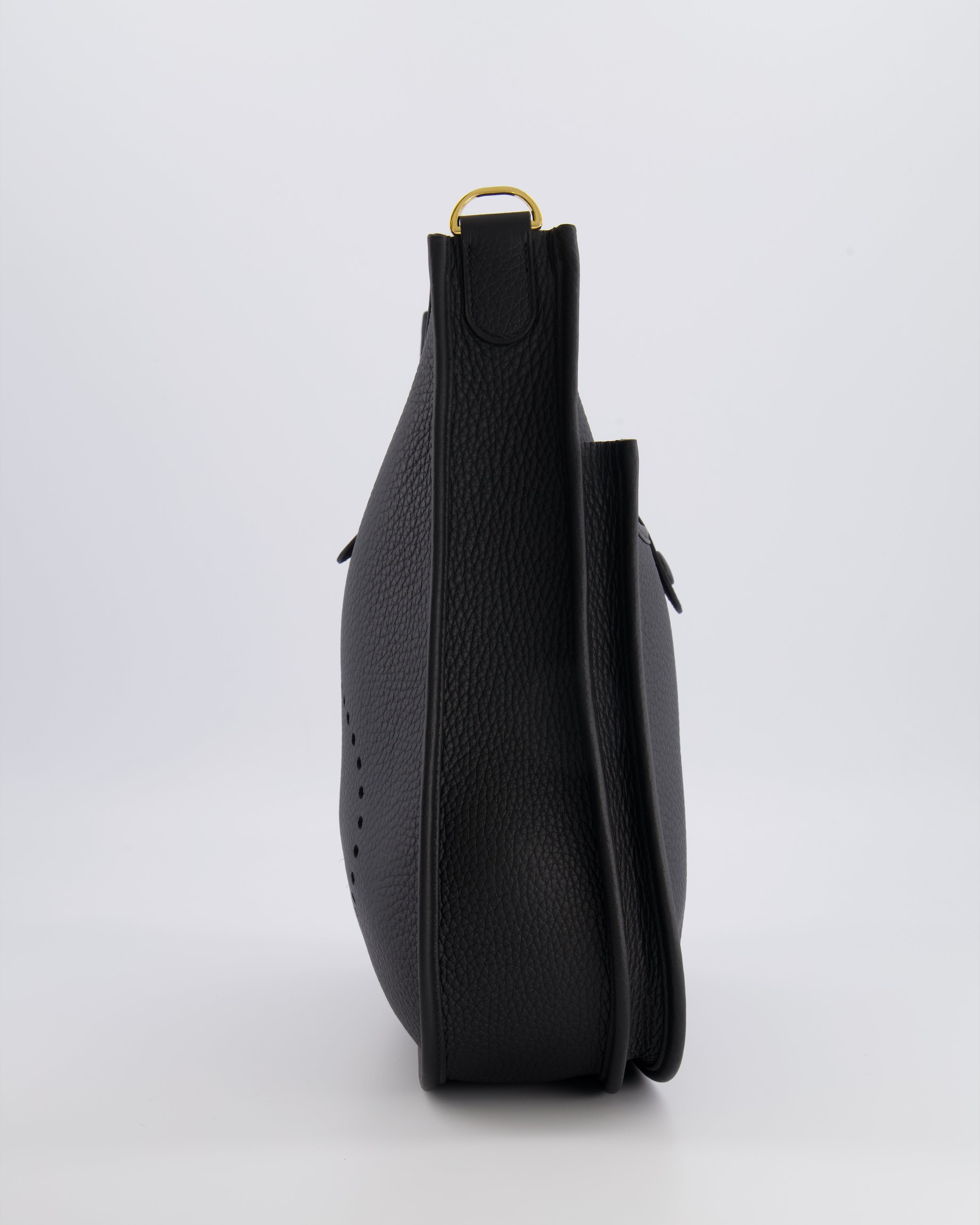 Hermès Evelyne III 29 Bag in Black Taurillon Clemence Leather with Gold Hardware