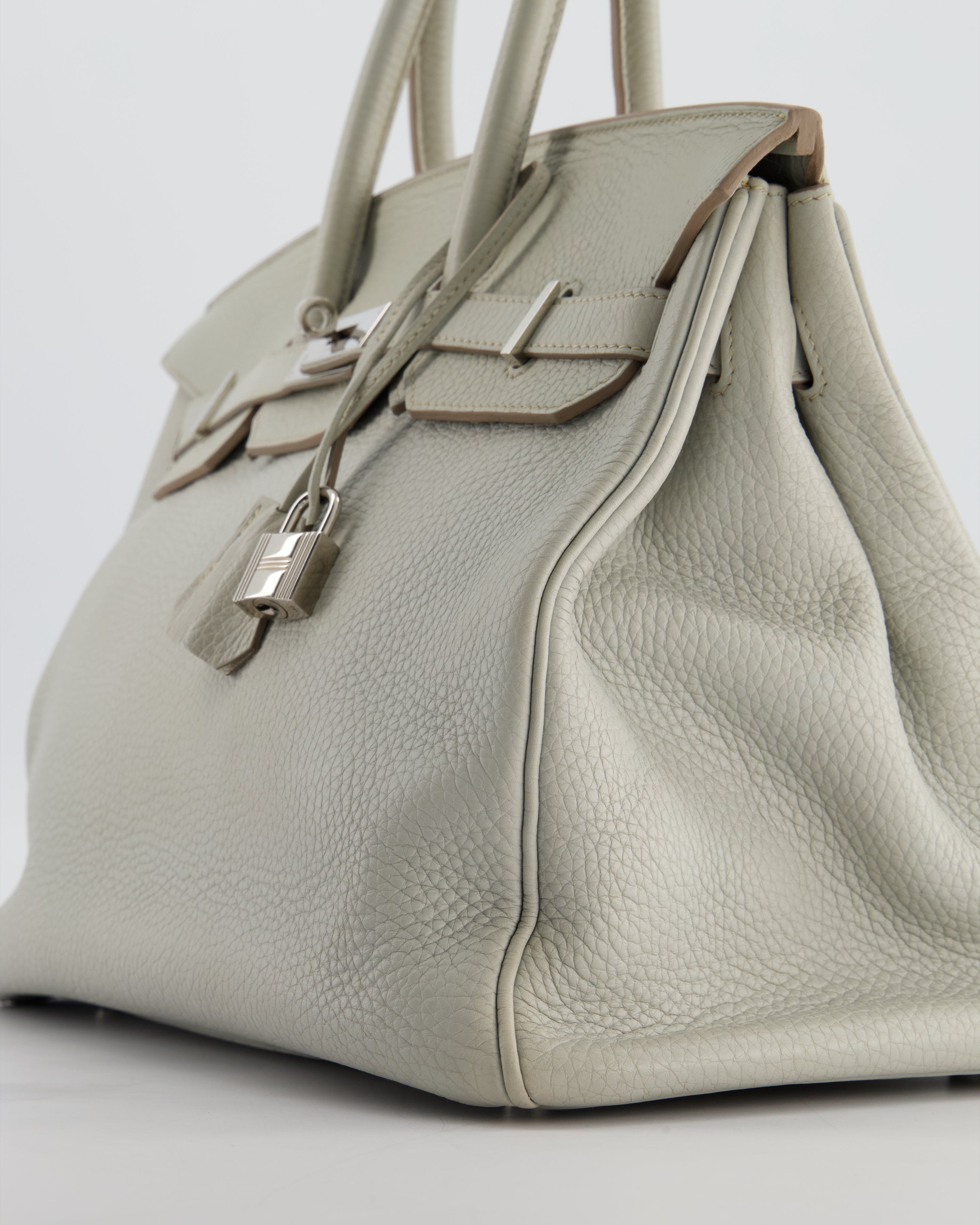 Hermès Birkin 35 Retourne Bag in Gris Perle Togo Leather with Palladium Hardware