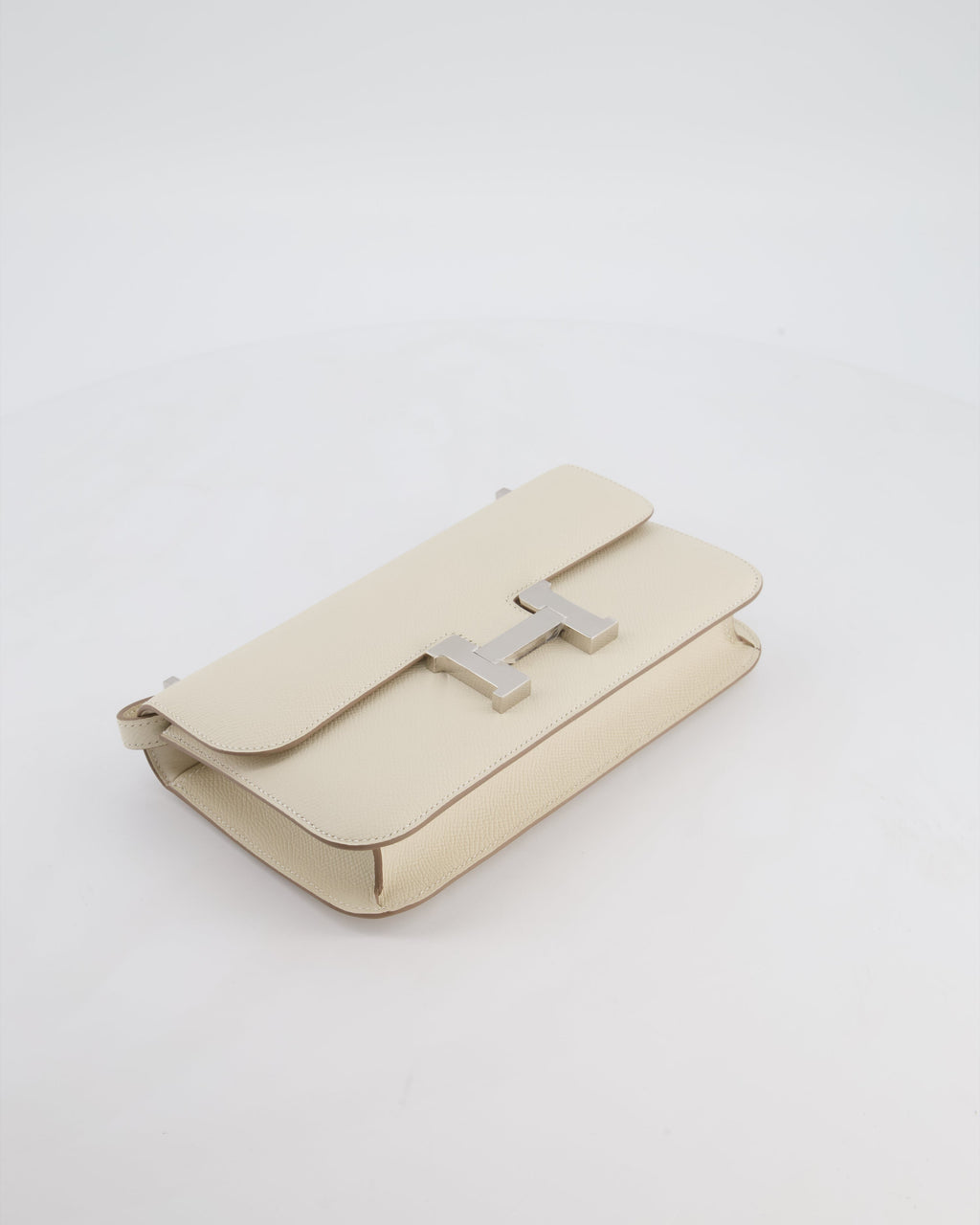 *NEW RELEASE* Hermès Constance 1-Elan Miroir Bag in Craie Epsom Leather with Palladium Hardware