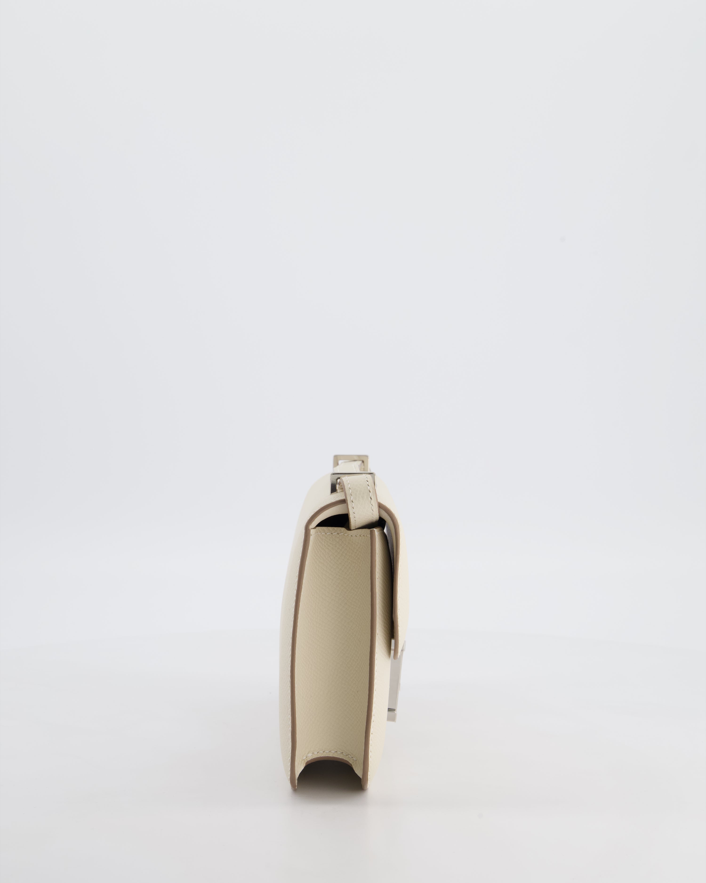 *NEW RELEASE* Hermès Constance 1-Elan Miroir Bag in Craie Epsom Leather with Palladium Hardware