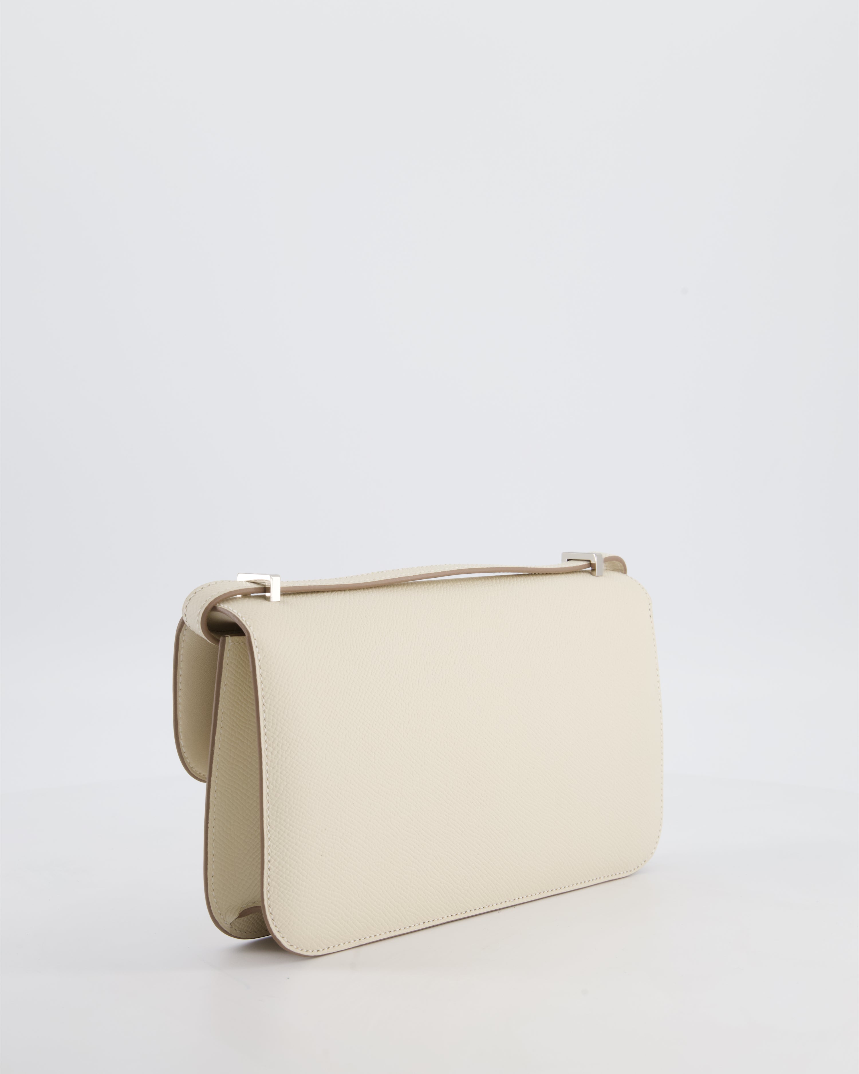 *NEW RELEASE* Hermès Constance 1-Elan Miroir Bag in Craie Epsom Leather with Palladium Hardware