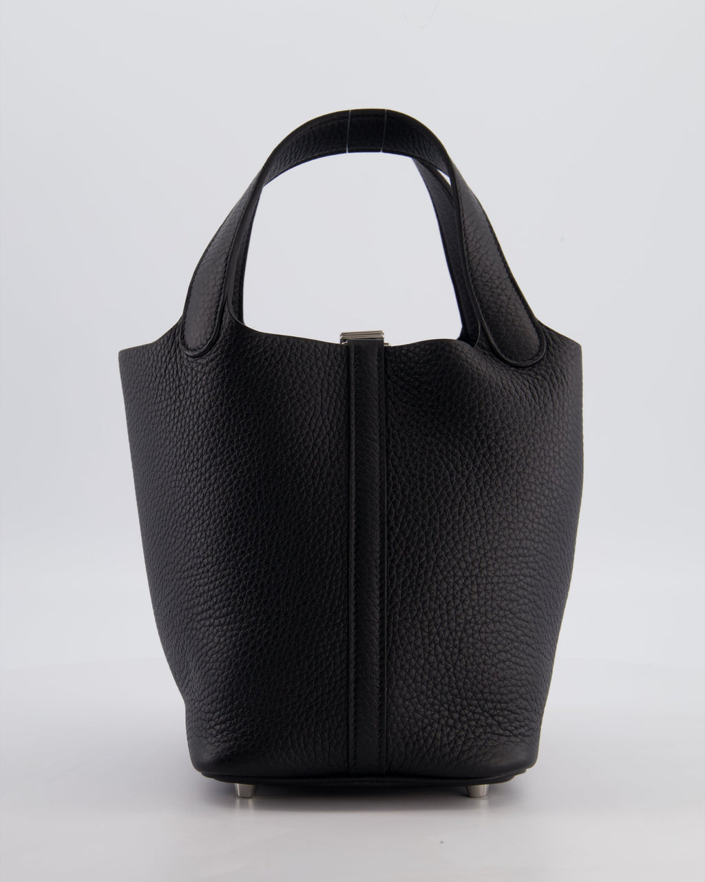 Hermès Picotin Lock 18 Bag in Noir Clemence Leather with Palladium Hardware