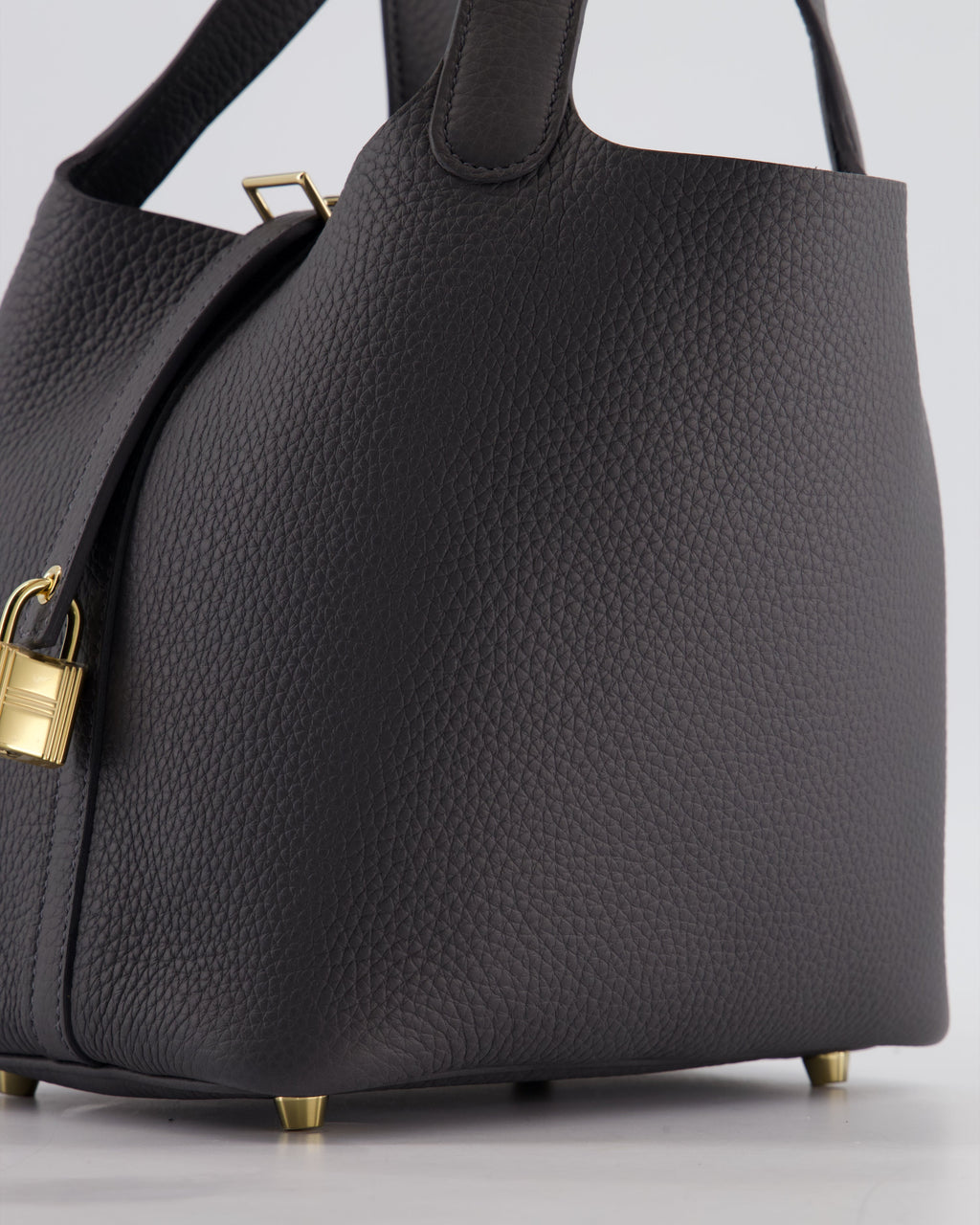 Hermès Picotin Lock 18 Bag in Ardoise Clemence Leather with Permabrass Hardware