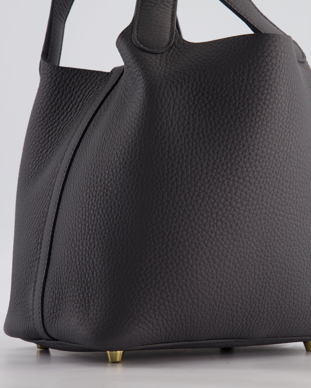 Hermès Picotin Lock 18 Bag in Ardoise Clemence Leather with Permabrass Hardware