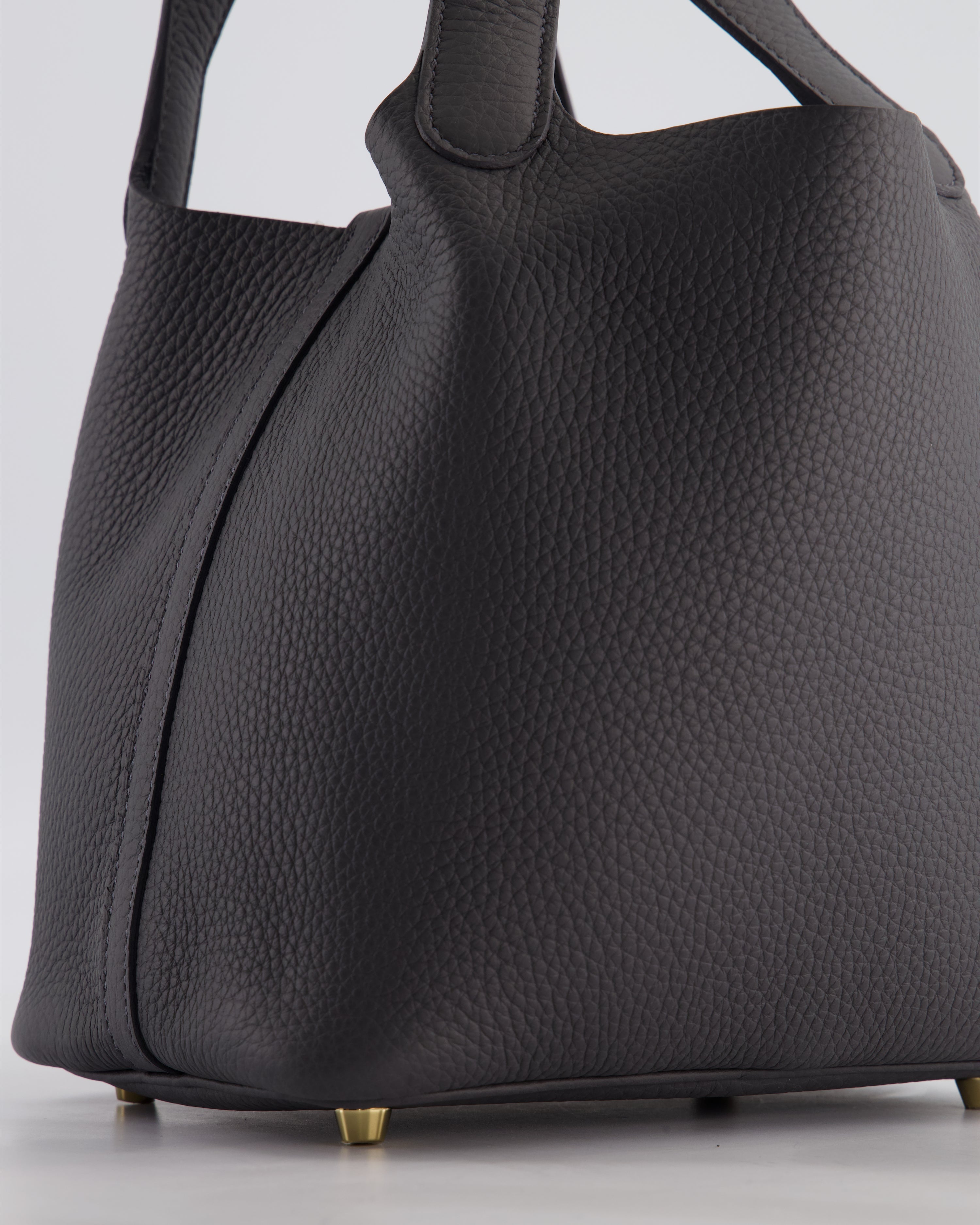 Hermès Picotin Lock 18 Bag in Ardoise Clemence Leather with Permabrass Hardware