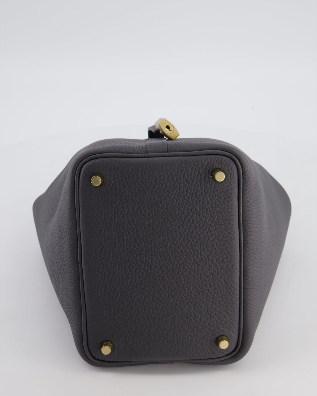 Hermès Picotin Lock 18 Bag in Ardoise Clemence Leather with Permabrass Hardware