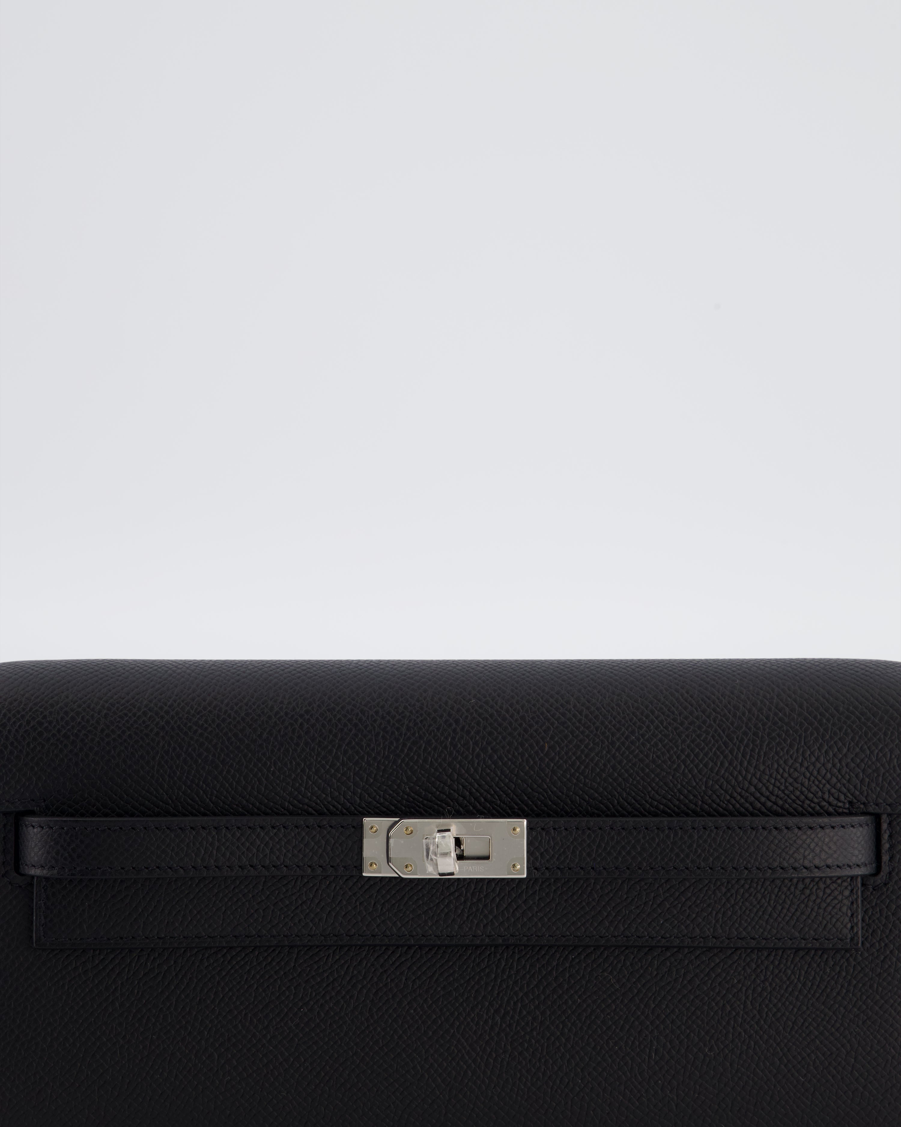 Hermès Kelly To Go Bag in Noir Epsom Leather with Palladium Hardware