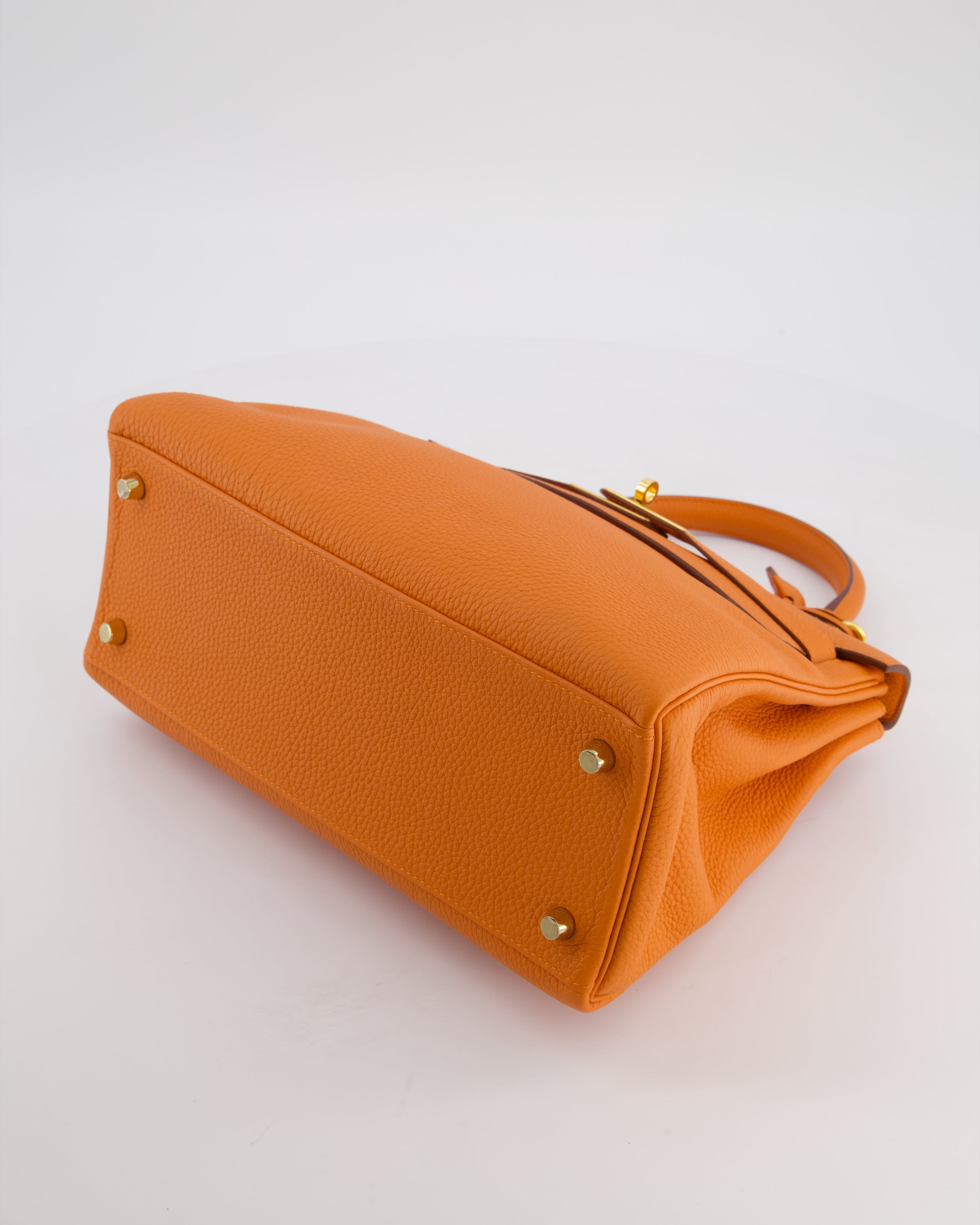 *FIRE PRICE* Hermès Kelly Bag 28 Retourne in Orange Togo Leather with Gold Hardware