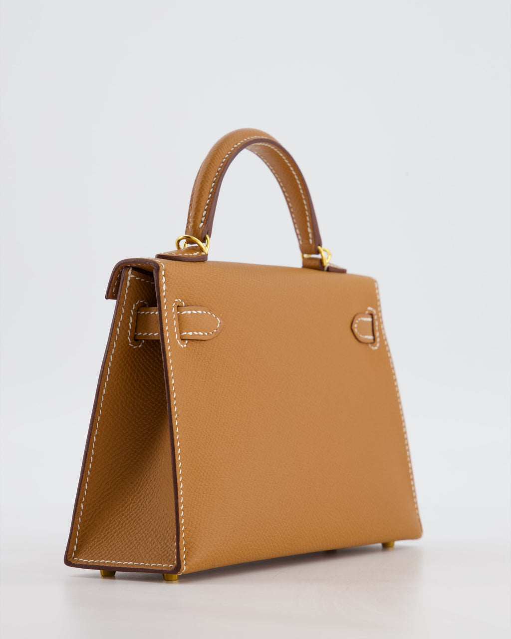 Hermès Mini Kelly II 20 Bag in Gold Epsom Leather with Gold Hardware