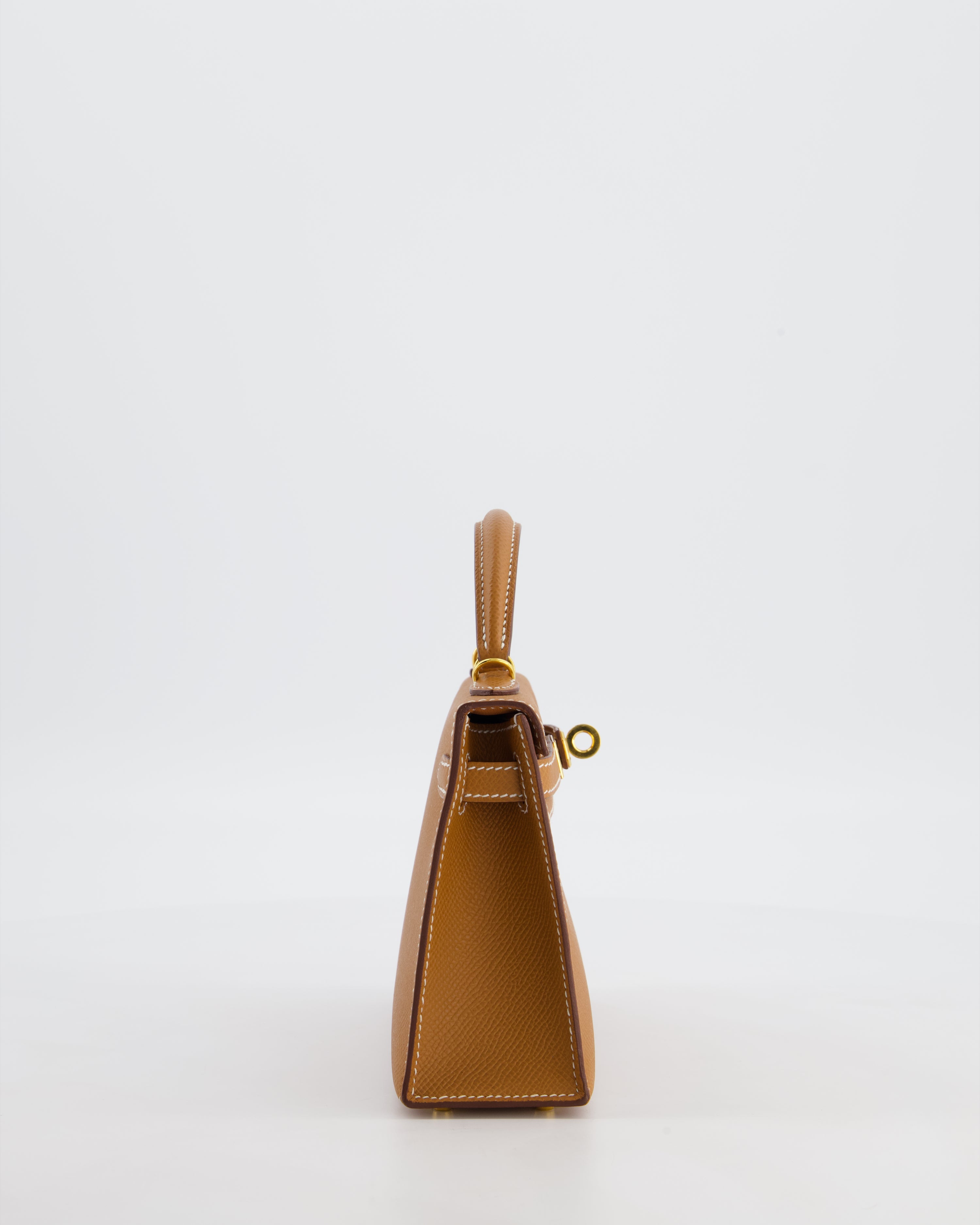 Hermès Mini Kelly II 20 Bag in Gold Epsom Leather with Gold Hardware