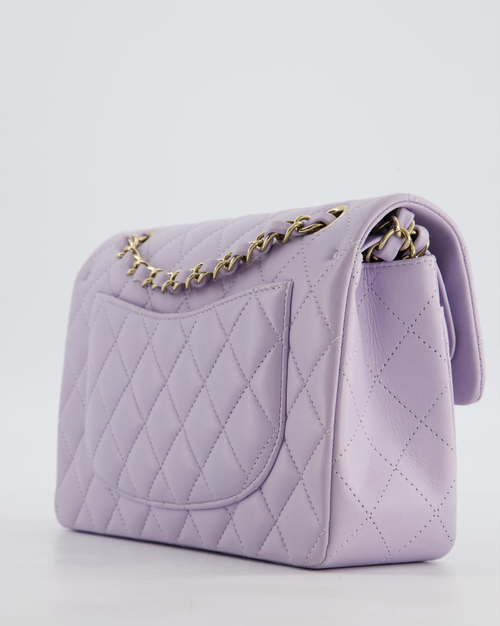 *CUTE COLOUR* Chanel Small Classic Double Flap Bag in Light Violet Lambskin Leather with Champagne Gold Hardware
