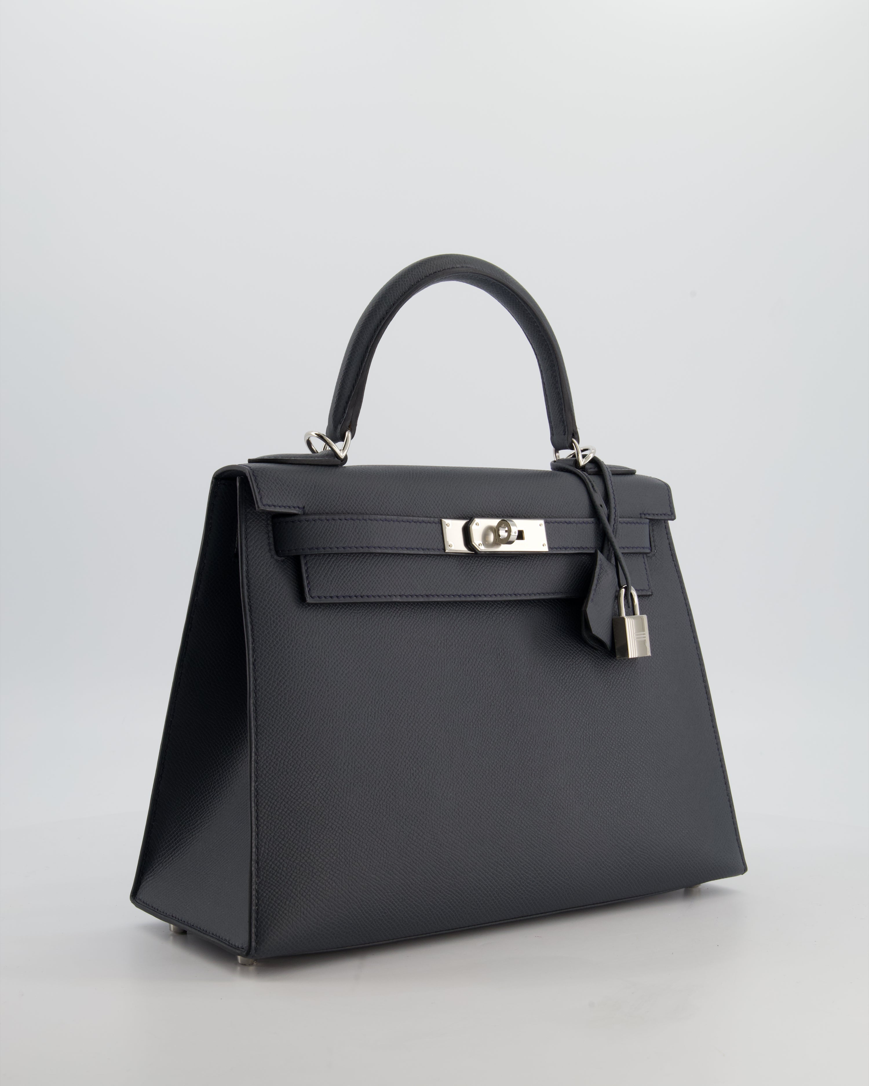 Hermès Kelly 28 Sellier Bag in Gris Misty Epsom Leather with Palladium Hardware