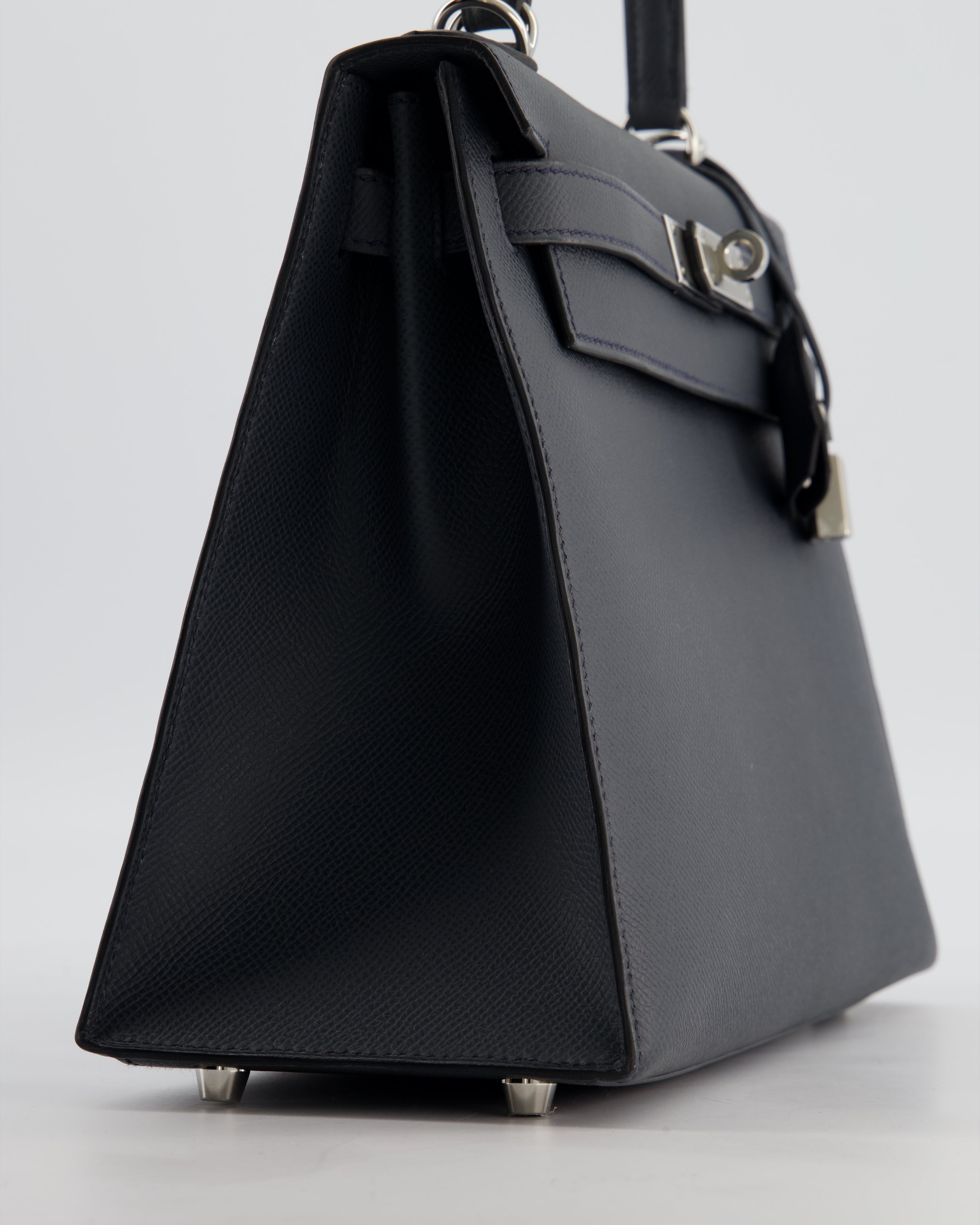 Hermès Kelly 28 Sellier Bag in Gris Misty Epsom Leather with Palladium Hardware