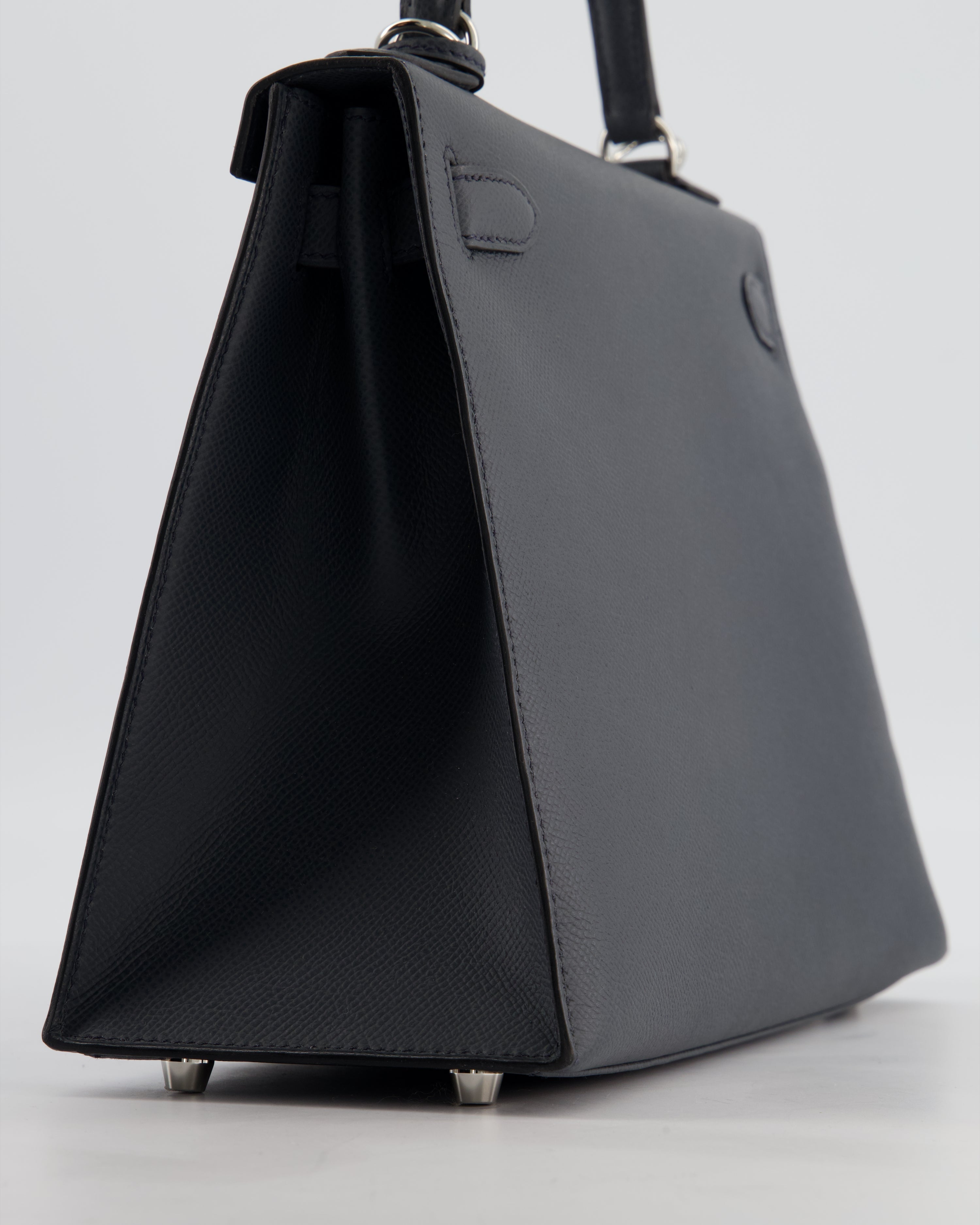 Hermès Kelly 28 Sellier Bag in Gris Misty Epsom Leather with Palladium Hardware