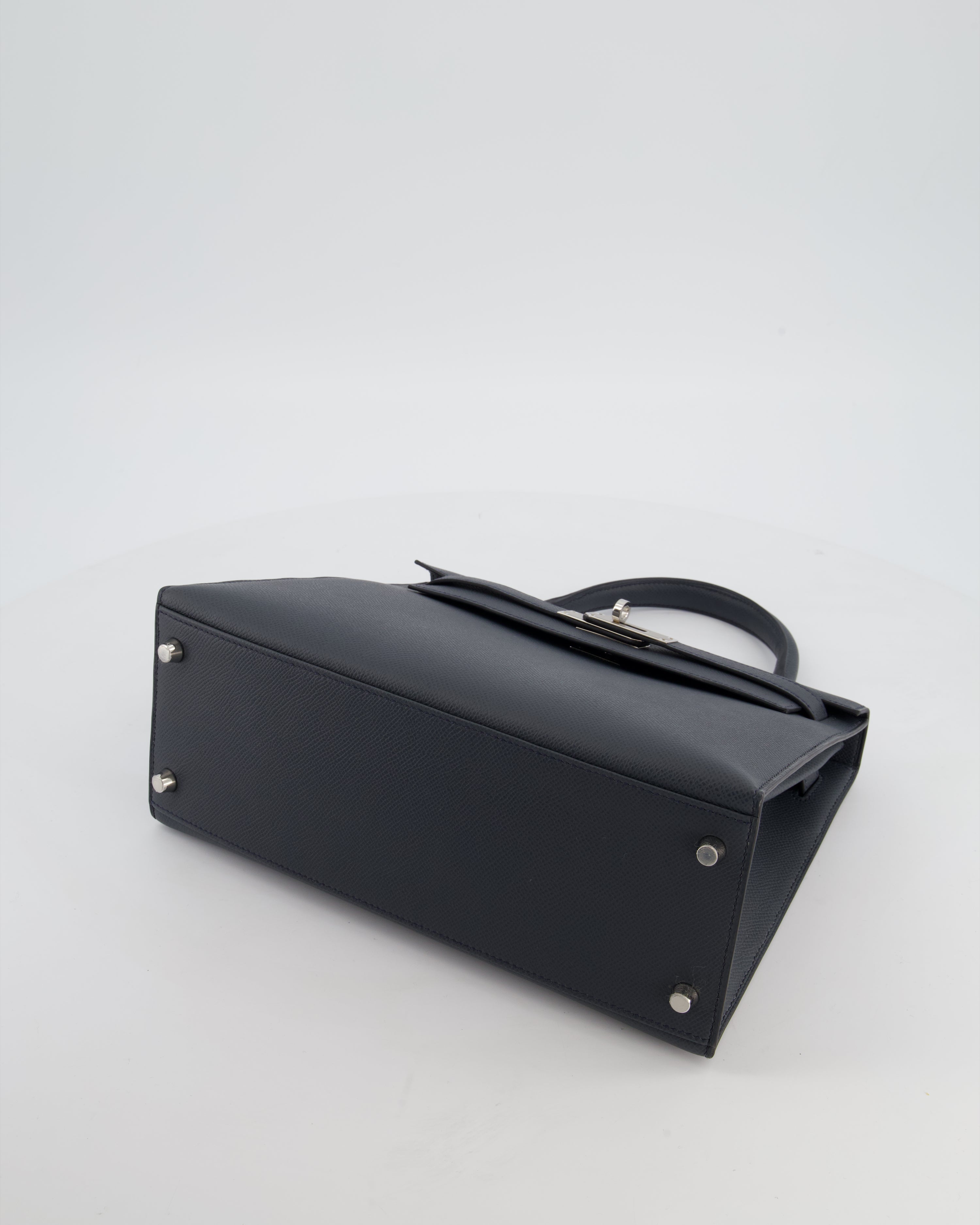 Hermès Kelly 28 Sellier Bag in Gris Misty Epsom Leather with Palladium Hardware