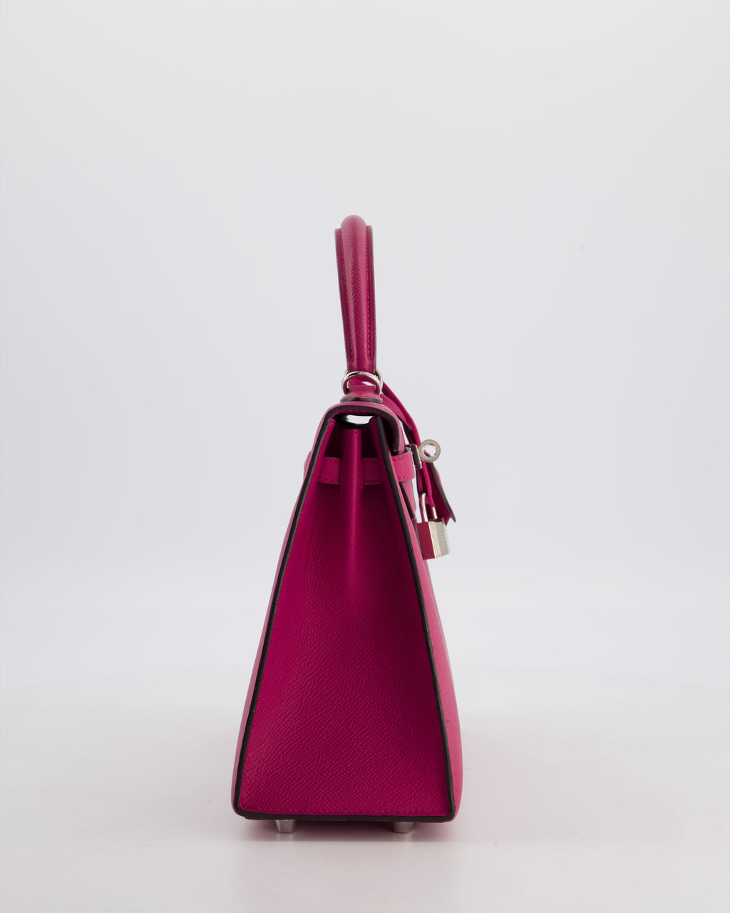 *FIRE PRICE* Hermès Kelly 25 Sellier Bag in Rose Pourpre Epsom Leather with Palladium Hardware