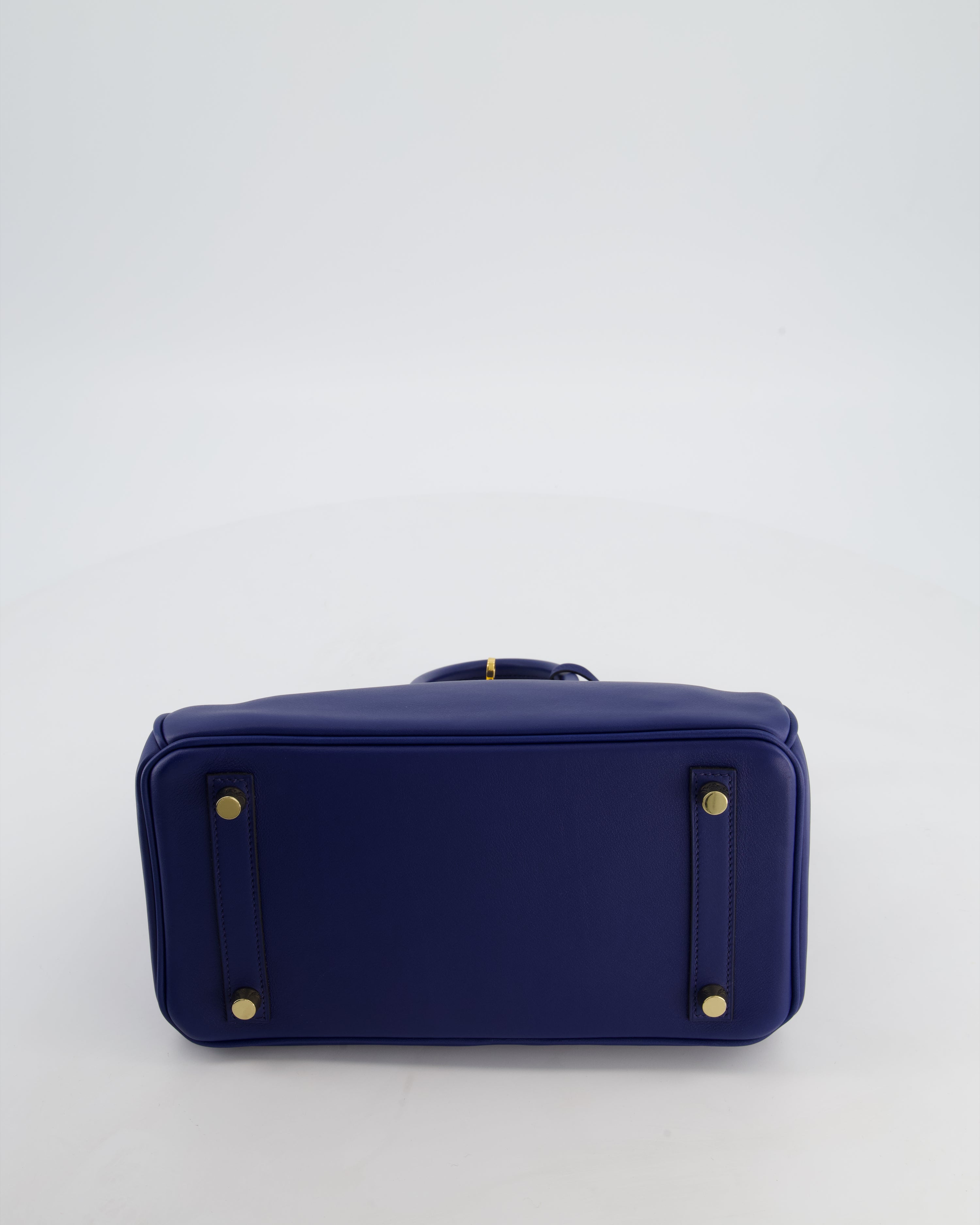 Hermès Birkin 25 Retourne Bag in Bleu Saphir Swift Leather with Gold Hardware