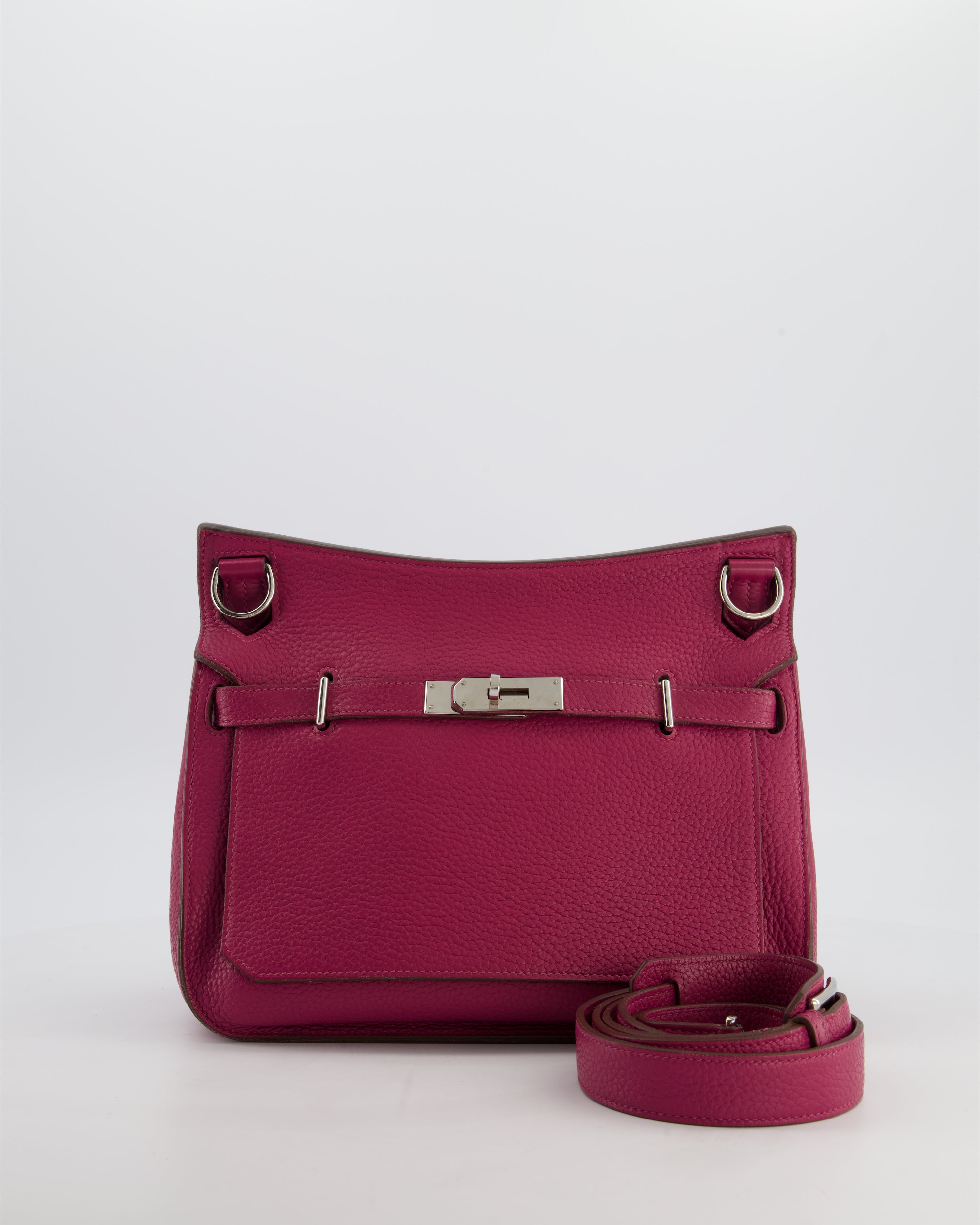 Hermès Jypsiere 28 Bag in Tosca Clemence Leather with Palladium Hardware